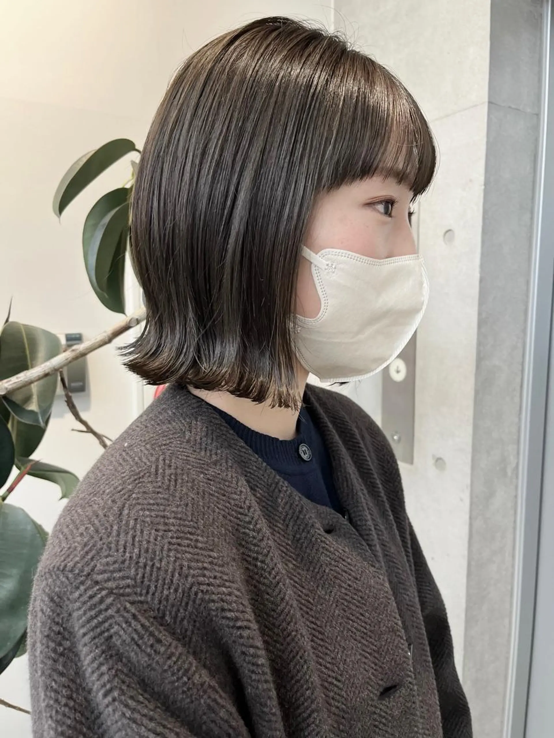セミロング カラー パーマ ヘアアレンジ カット ヘアカラー トリートメント ヘッドスパ 透明感/オリーブ/ グレージュ/YUKAのヘアスタイル