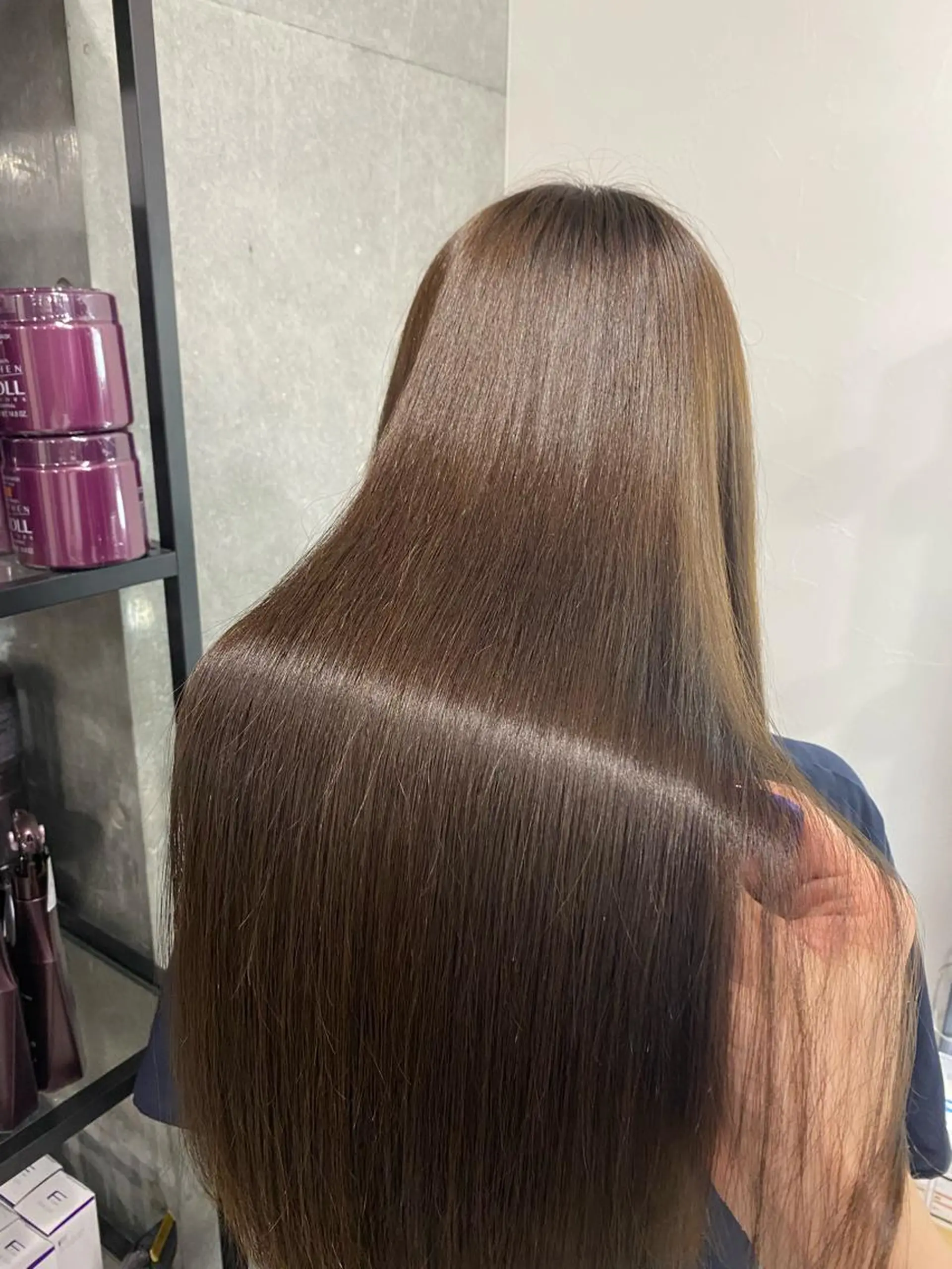 ロング カラー ヘアアレンジ メンズ カット ヘアカラー トリートメント ハイトーン×韓国ヘア 💍tiam💍のヘアスタイル