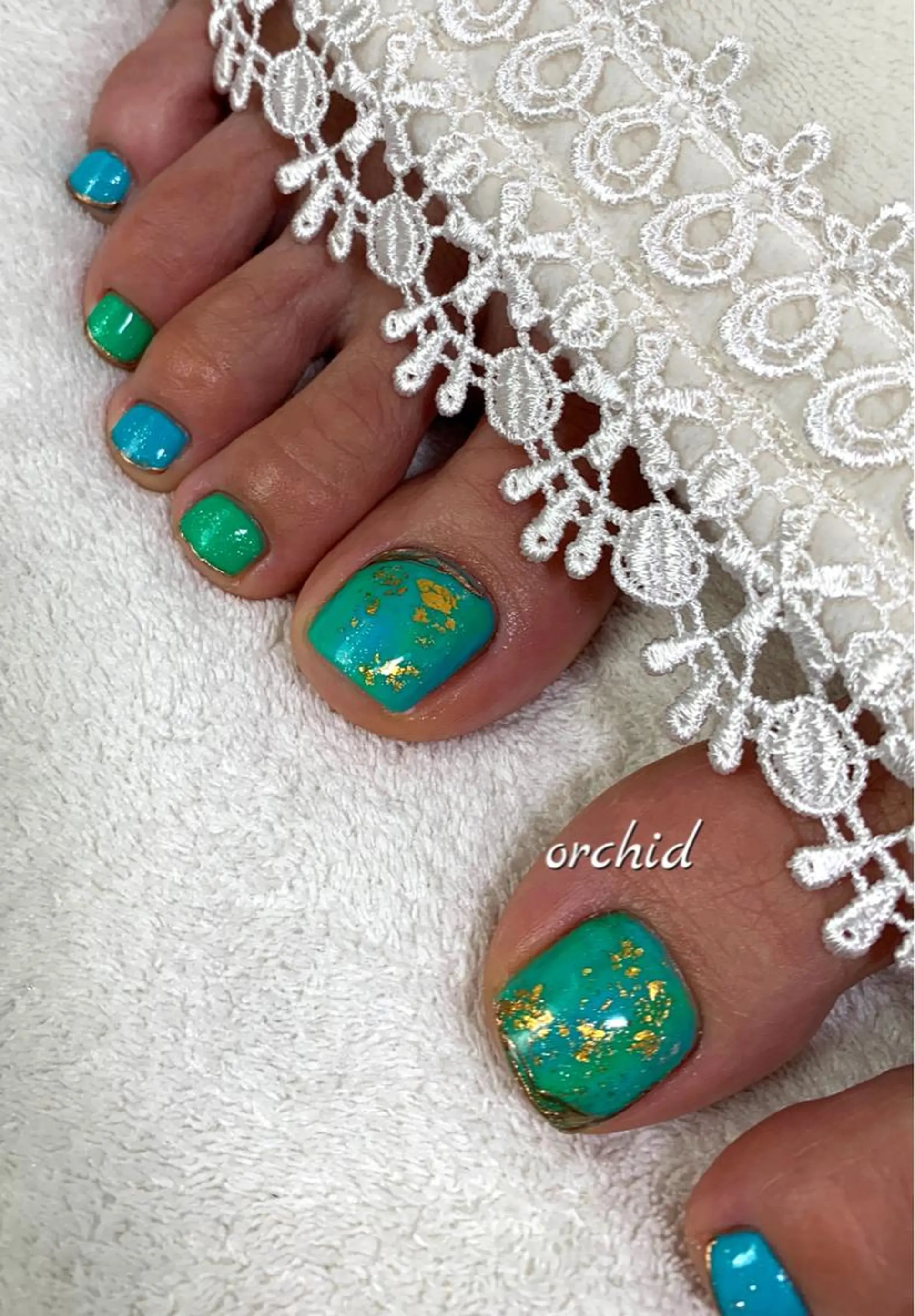 ネイル フットネイル orchid ♡オーキッドのネイルデザイン