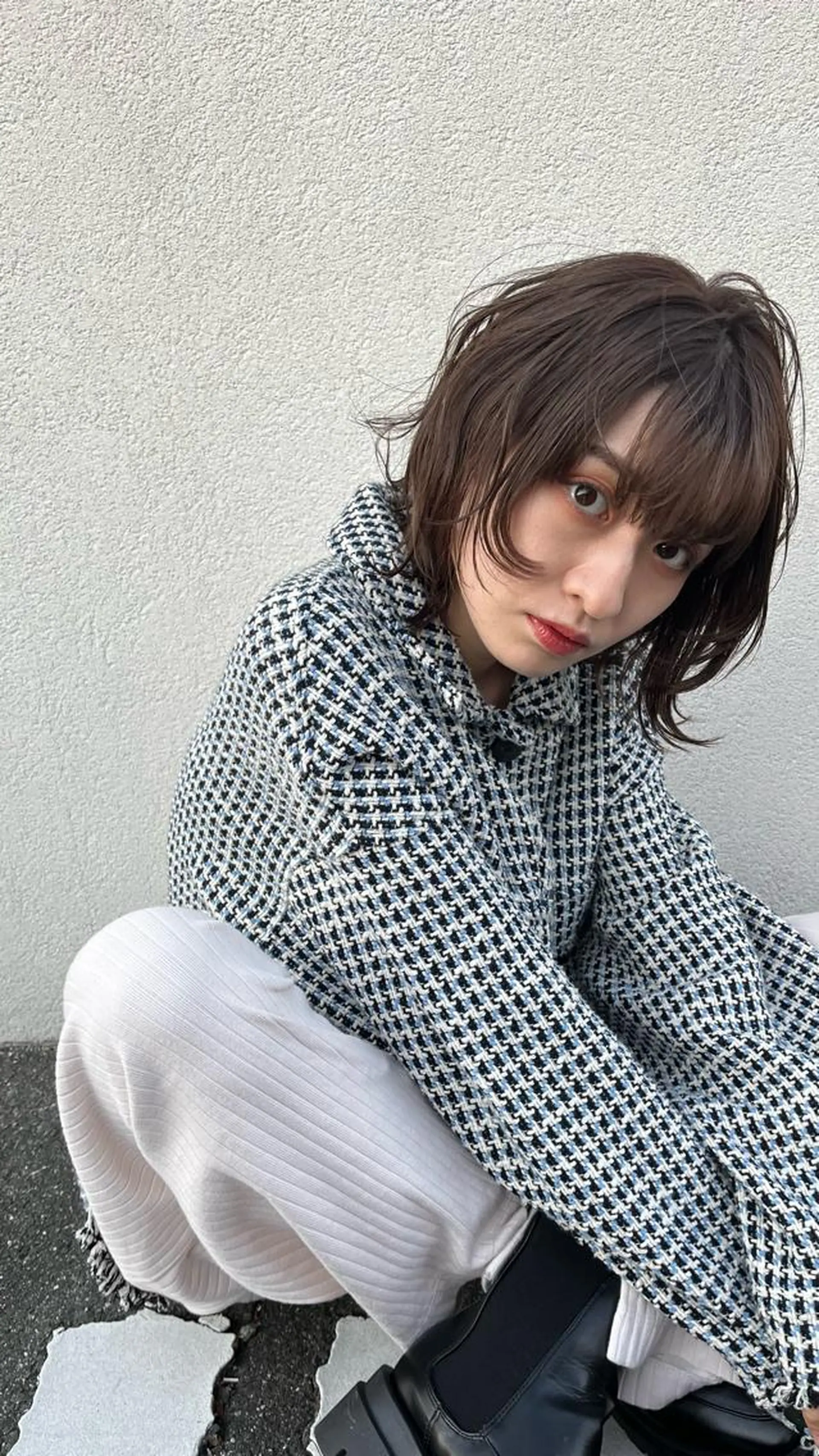 ショート カラー ヘアアレンジ 顔周りカット 栗林 姫花のヘアスタイル