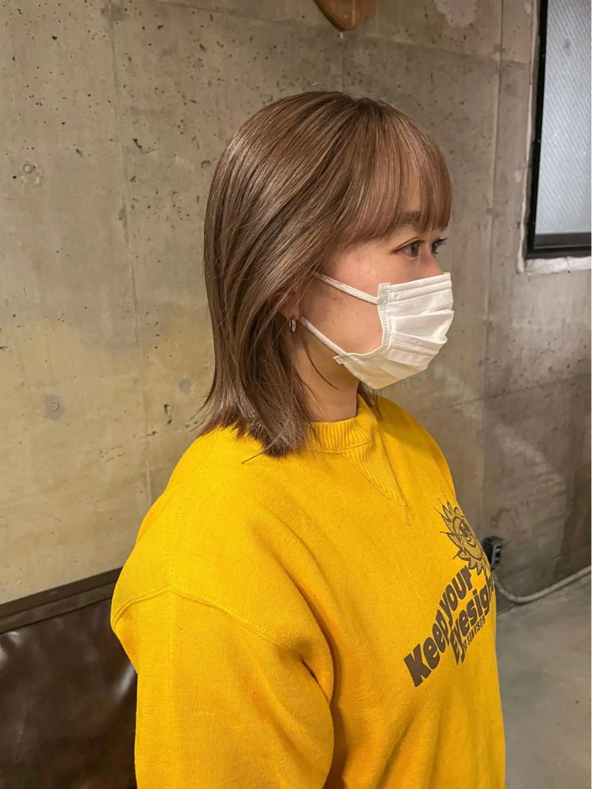 ミディアム カラー ブリーチ ハイライトカラー ハイライト カット ヘアカラー トリートメント こっくりカラー/艶髪 /amy.山口瑞稀のヘアスタイル