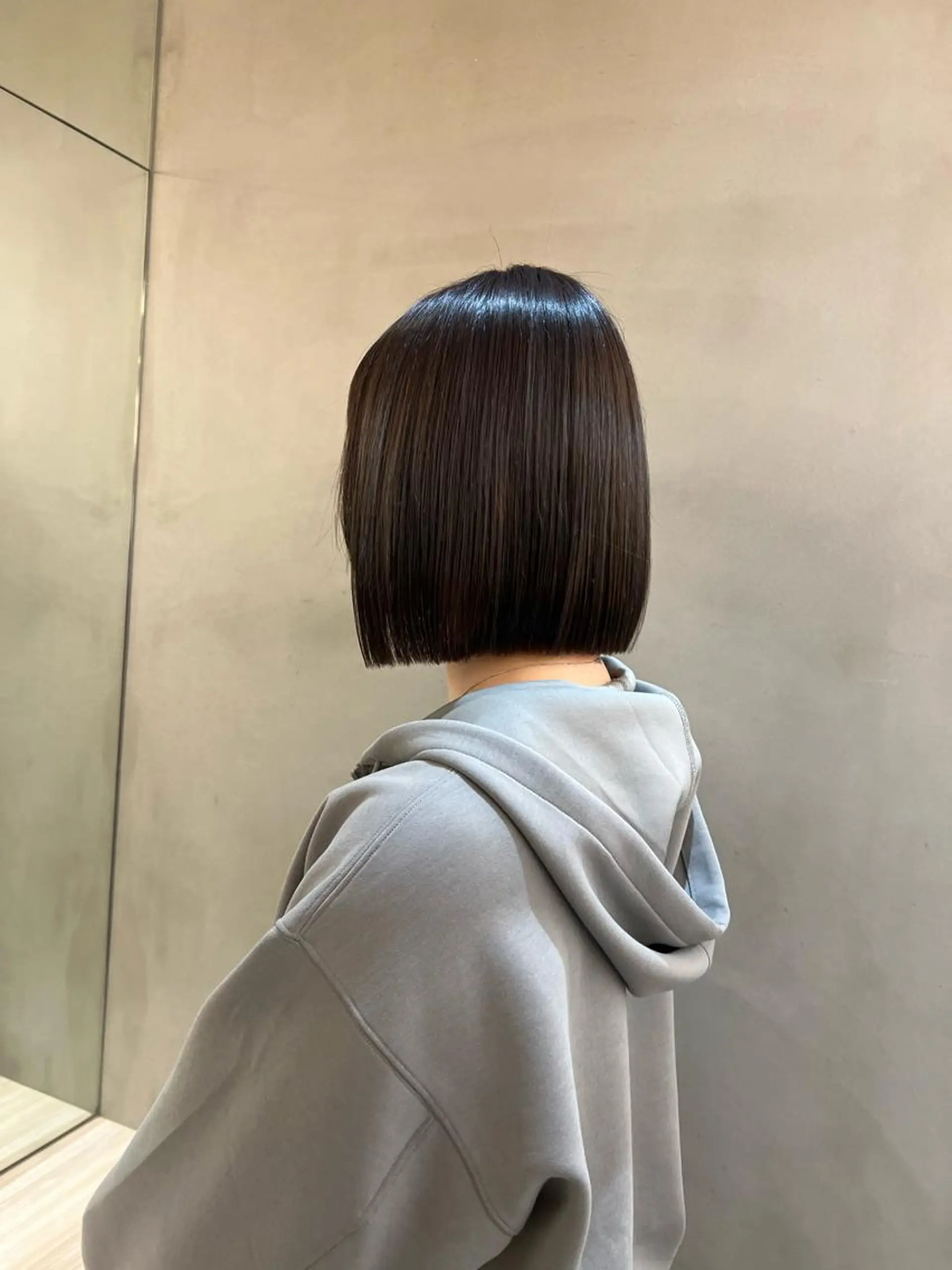 ショート ボブ縮毛矯正 韓国レイヤーRINAのヘアスタイル