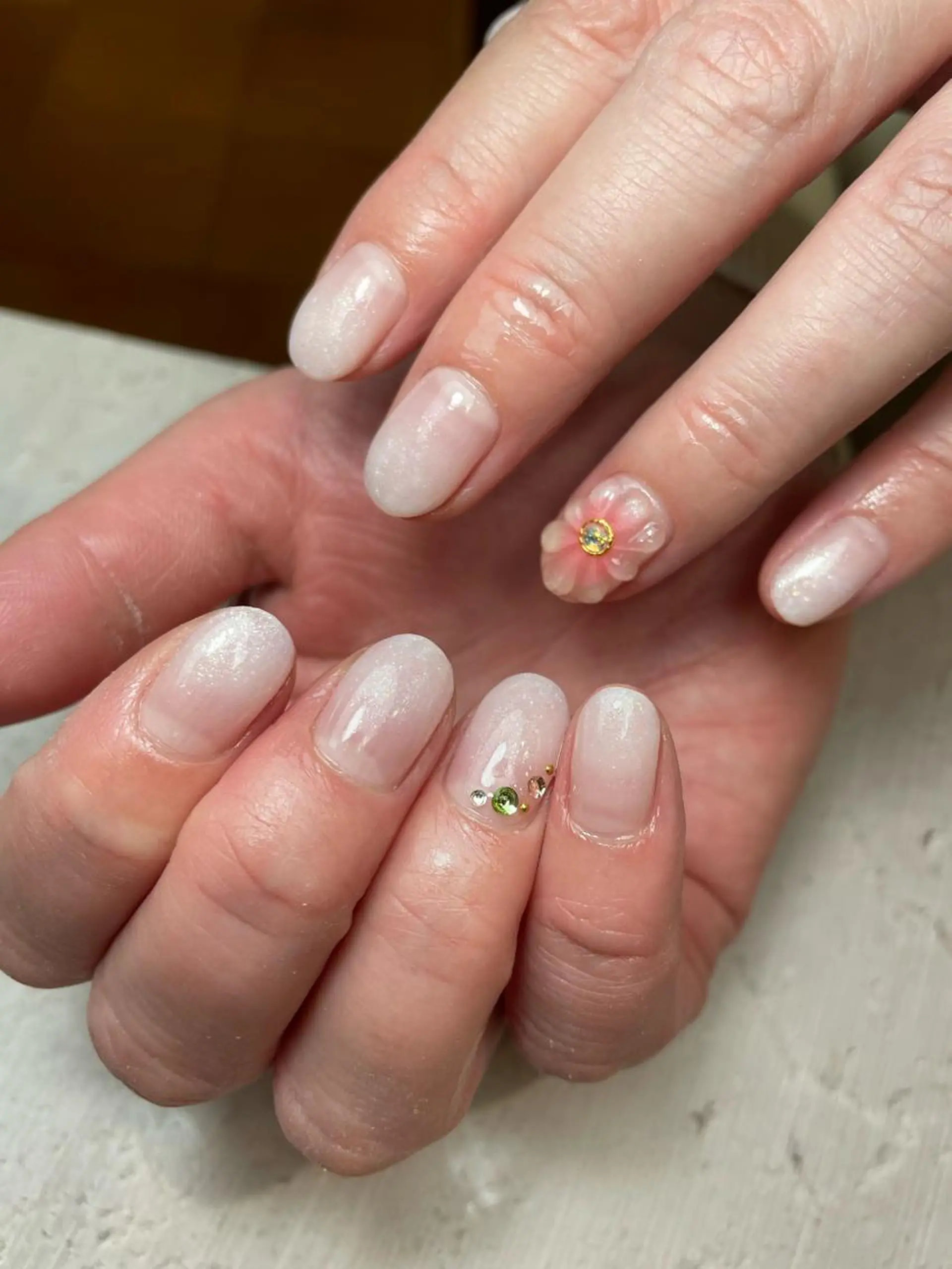 ネイル フラワーネイル ぷっくりネイル ハンドネイル nail&eyelash mate所属・京都/東向日/ ayumiのネイルデザイン