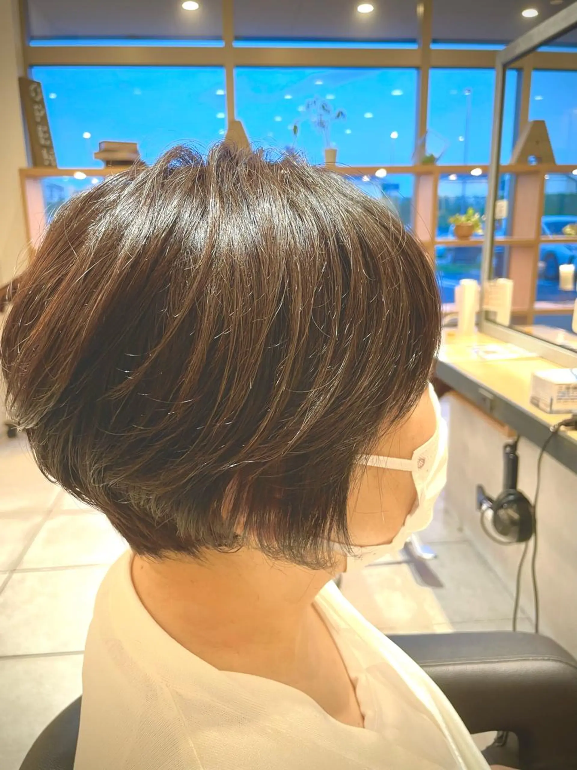 ショート カラー カット ヘアセット ワタナベユウタ ショート／縮毛矯正のヘアスタイル