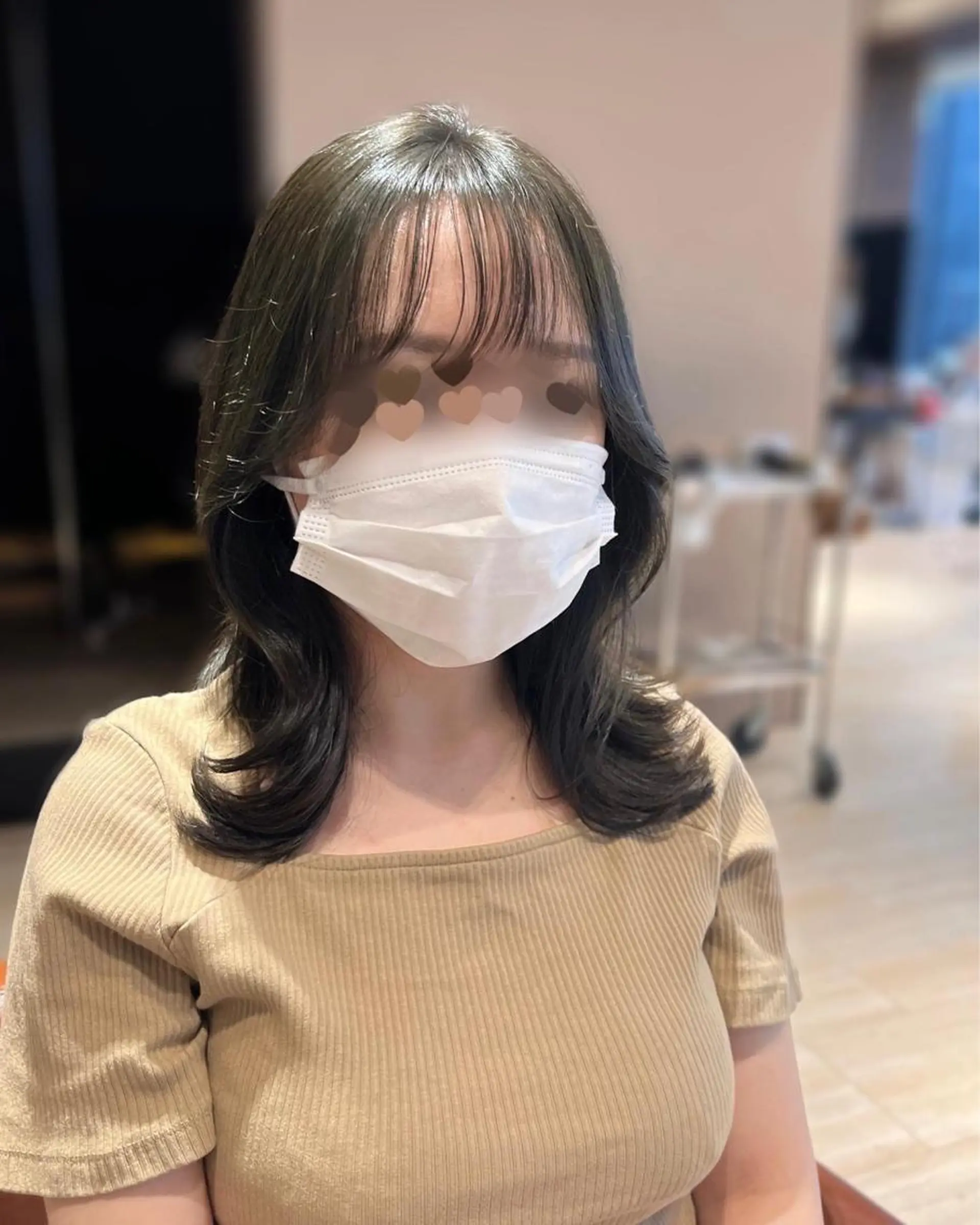 セミロング カラー 赤羽今日子/レイヤー /盛れる顔まわりのヘアスタイル