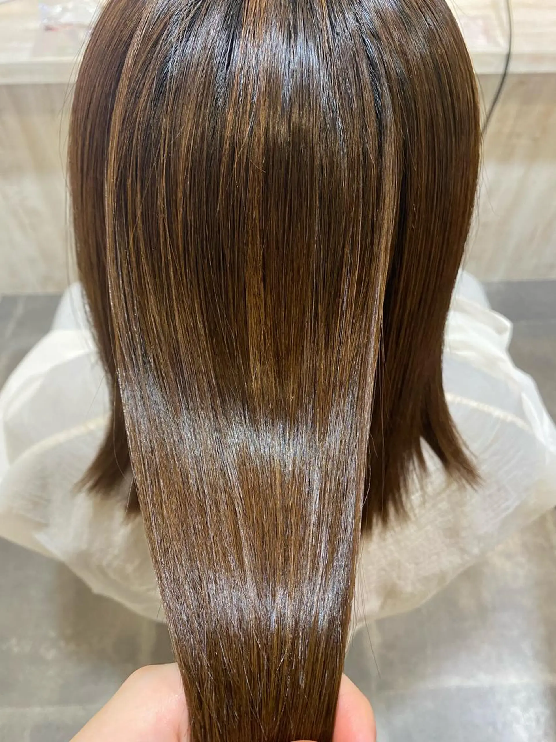 ミディアム パーマ ノンダメージサロン まつうらるなのヘアスタイル