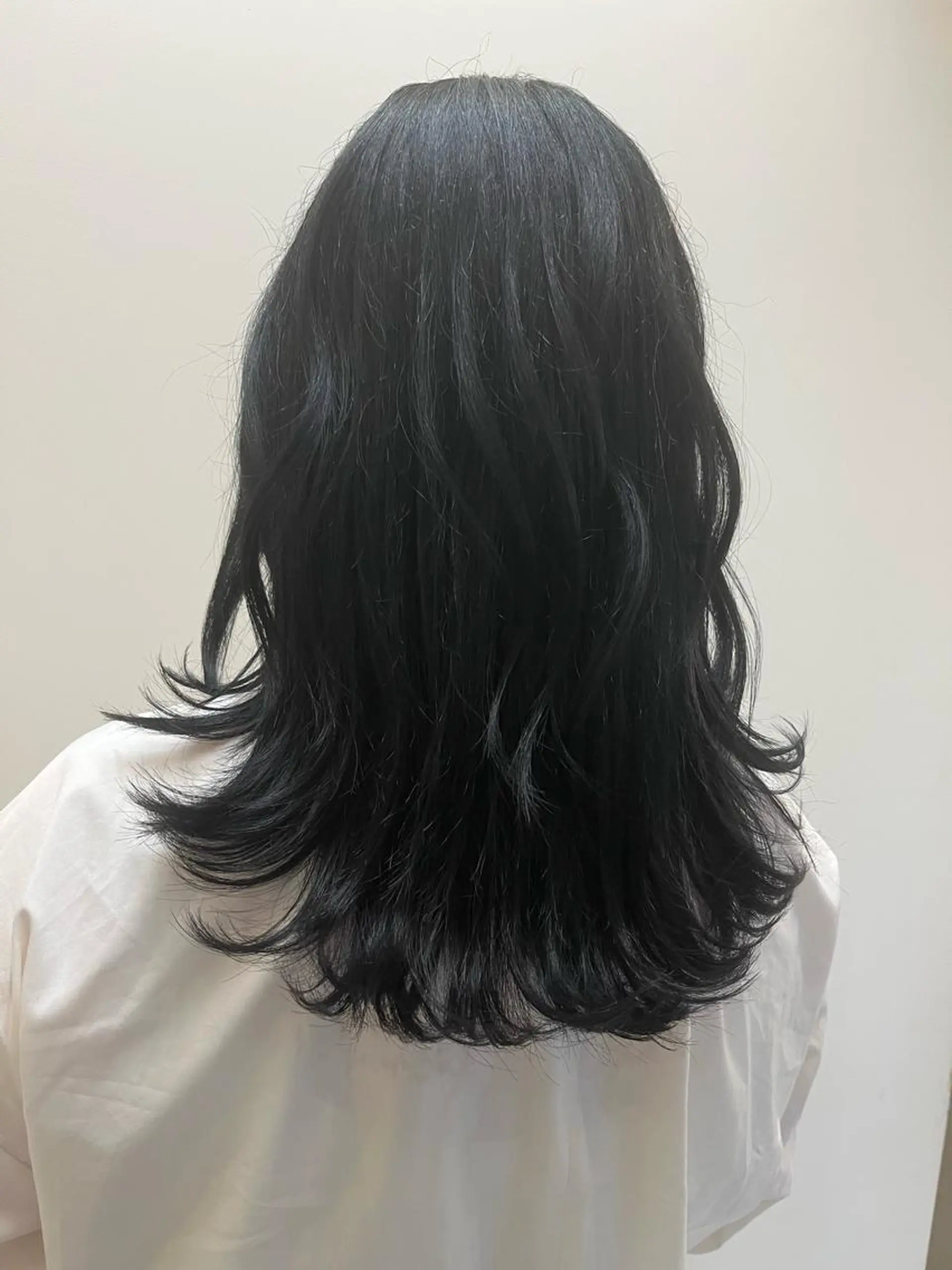 ロング カラー 黒髪 ブルーカラー ブルーブラック TEMIL HAIR 《まお》のヘアスタイル