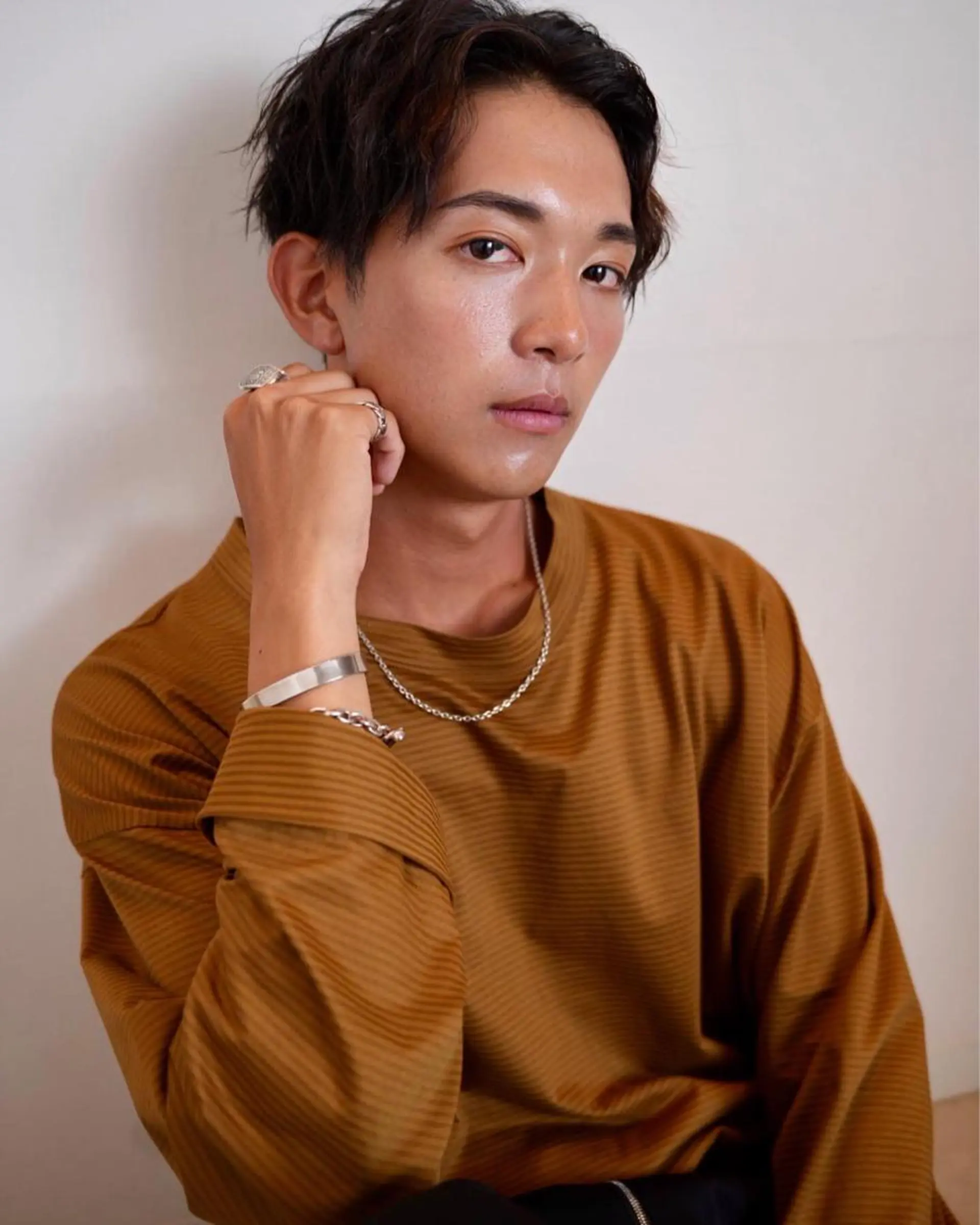 ショート メンズ メンズパーマ 波巻きパーマ 北脇 健治のヘアスタイル