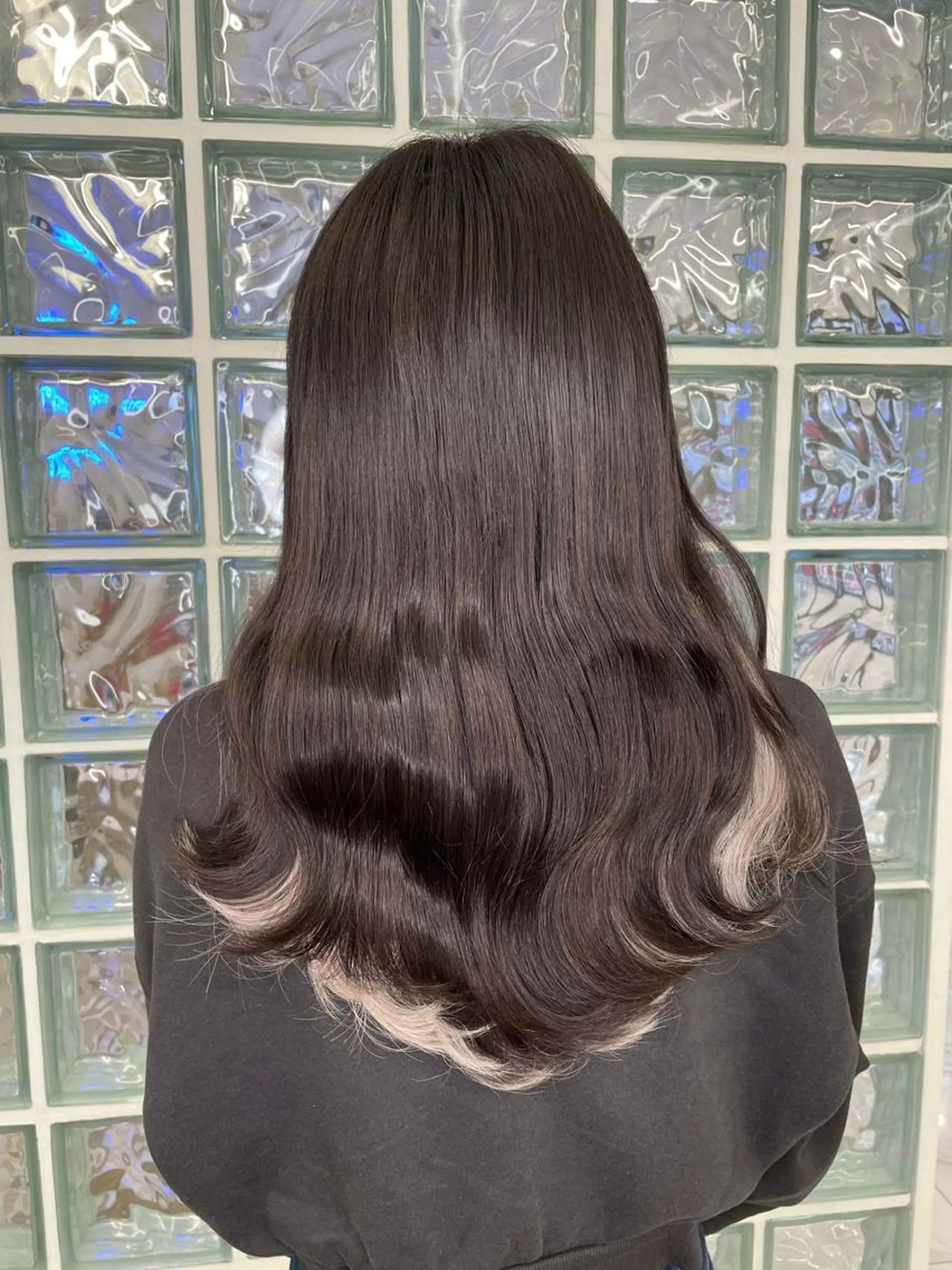 セミロング エクステ 家田 竜のヘアスタイル