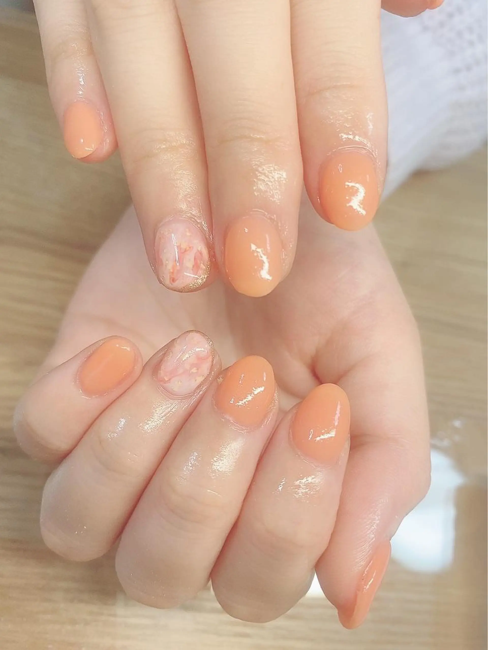 ネイル フットネイル グリーン オフィスネイル ワンカラーネイル 春ネイル ハンドネイル Lily Roseネイリストのネイルデザイン