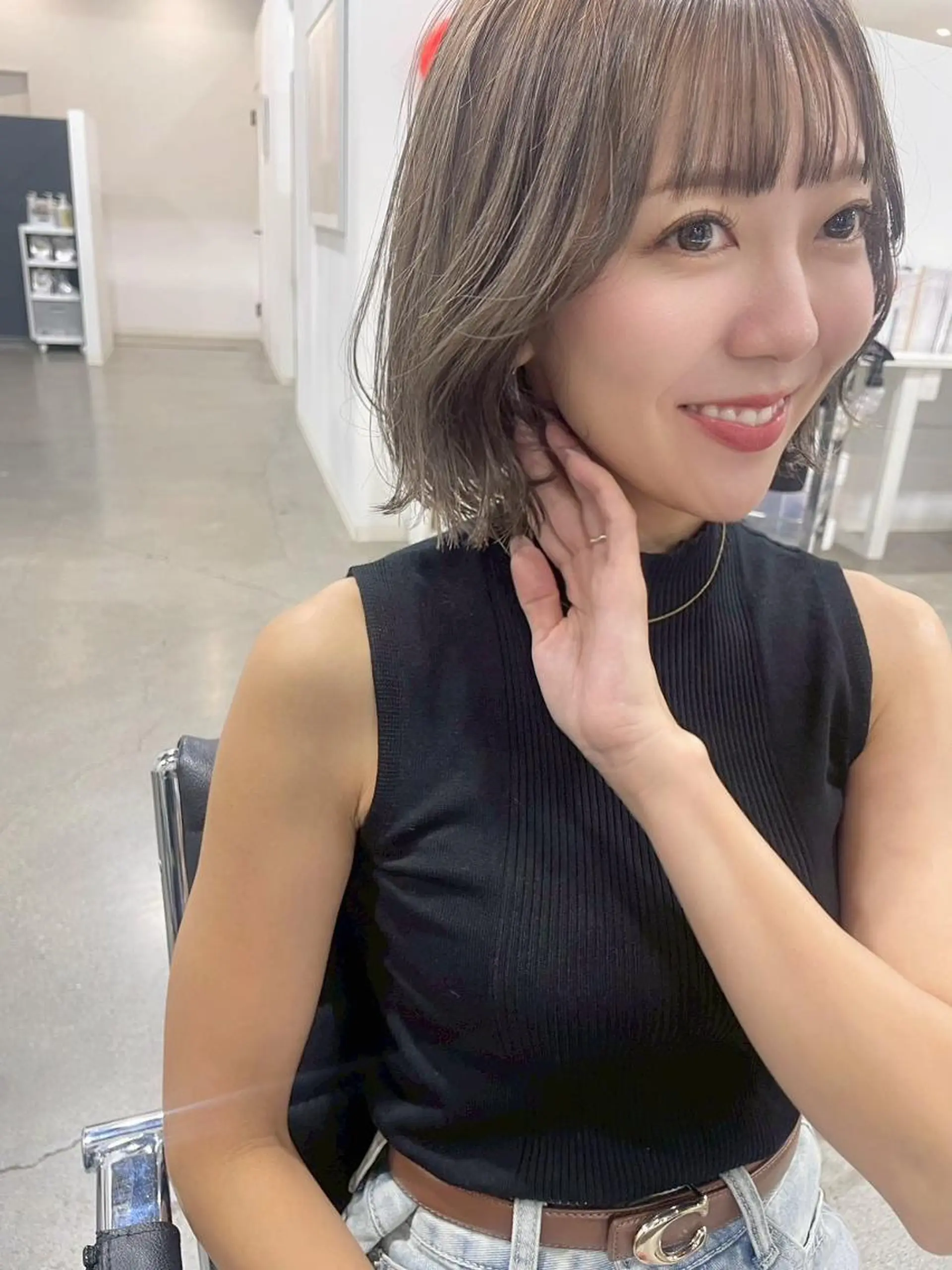 ショート ボブレイヤー ボブ レイヤーカット カット ヘアカラー トリートメント ブリーチ/ハイトーン 🌙mionaのヘアスタイル