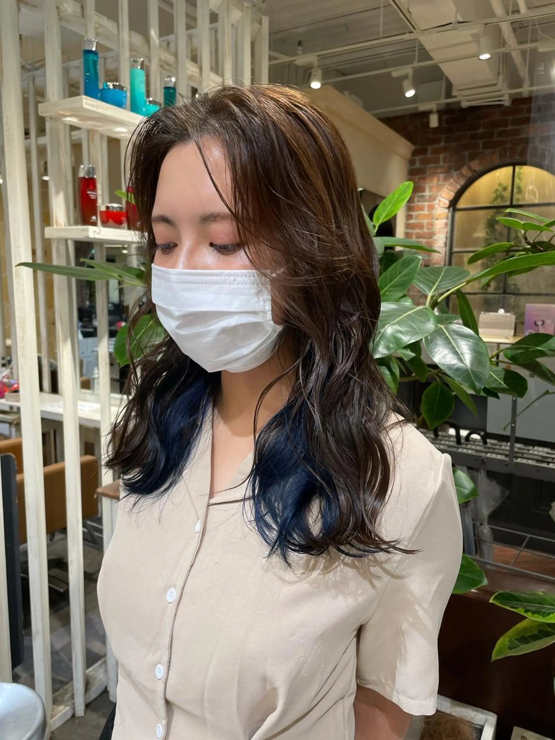 ロング カラー ブルーカラー 大人上品な ハイライト🪄イワヤのヘアスタイル