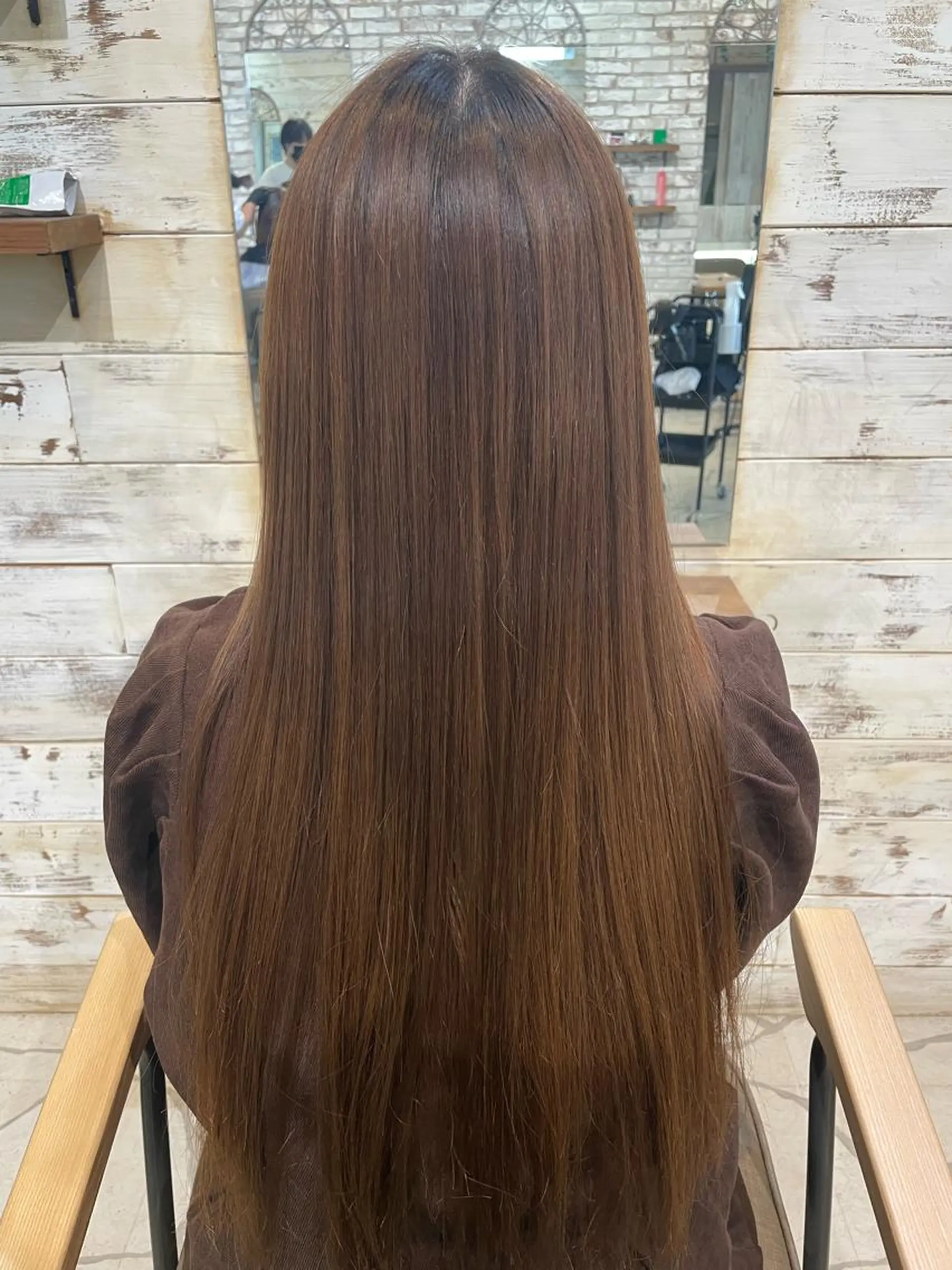 ロング パーマ ロング 縮毛矯正 スリールヘアー所属・🖤nako/艶髪/ 透明感カラー🖤のヘアスタイル