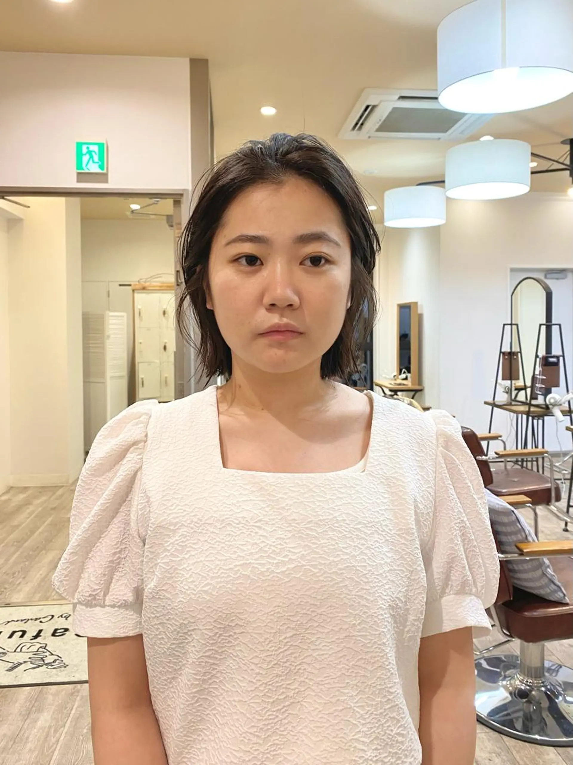 ミディアム 店長　ショート& パーマ　坂本のヘアスタイル