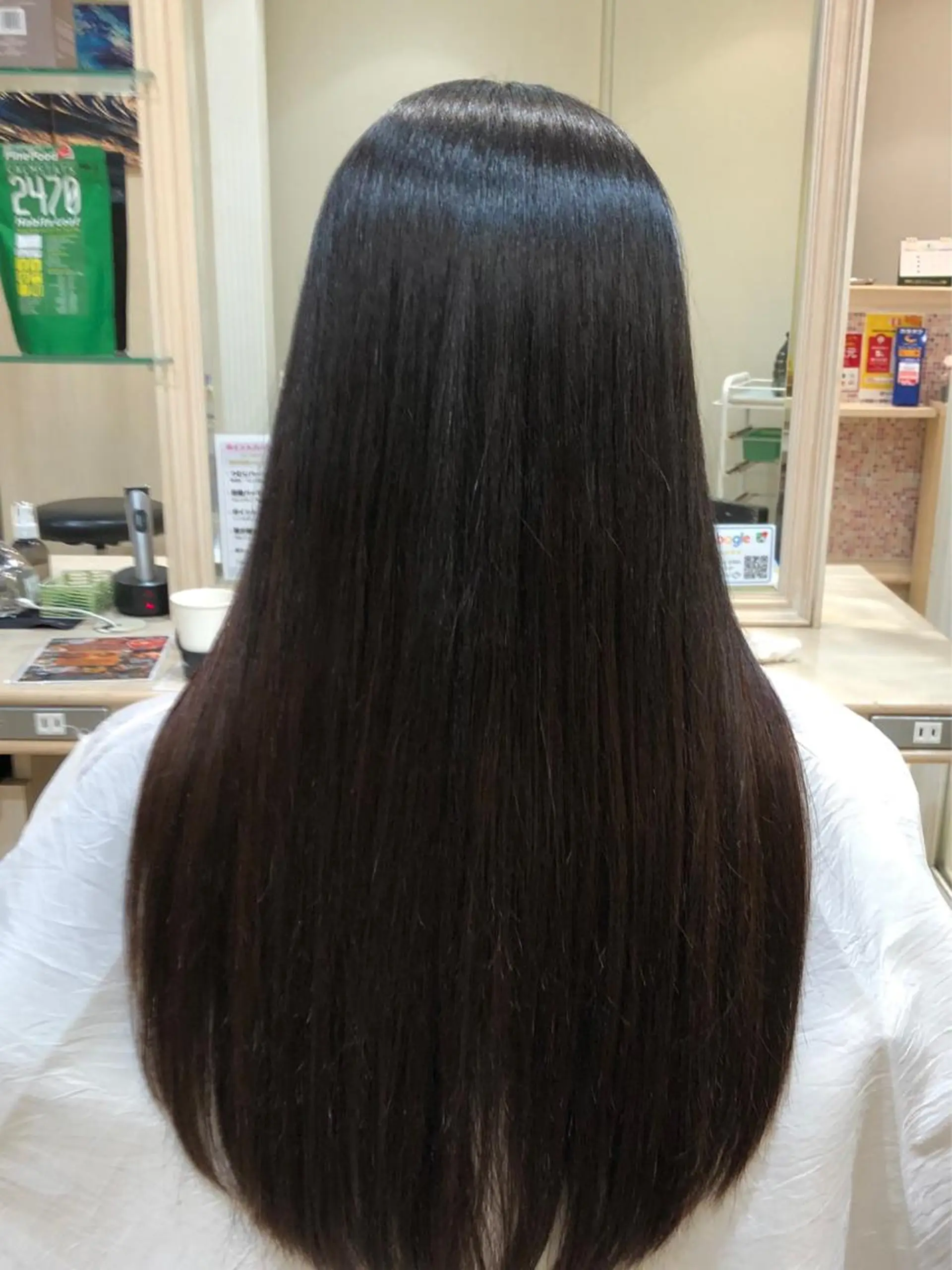 ロング カット 縮毛矯正 カジサ ケイコのヘアスタイル