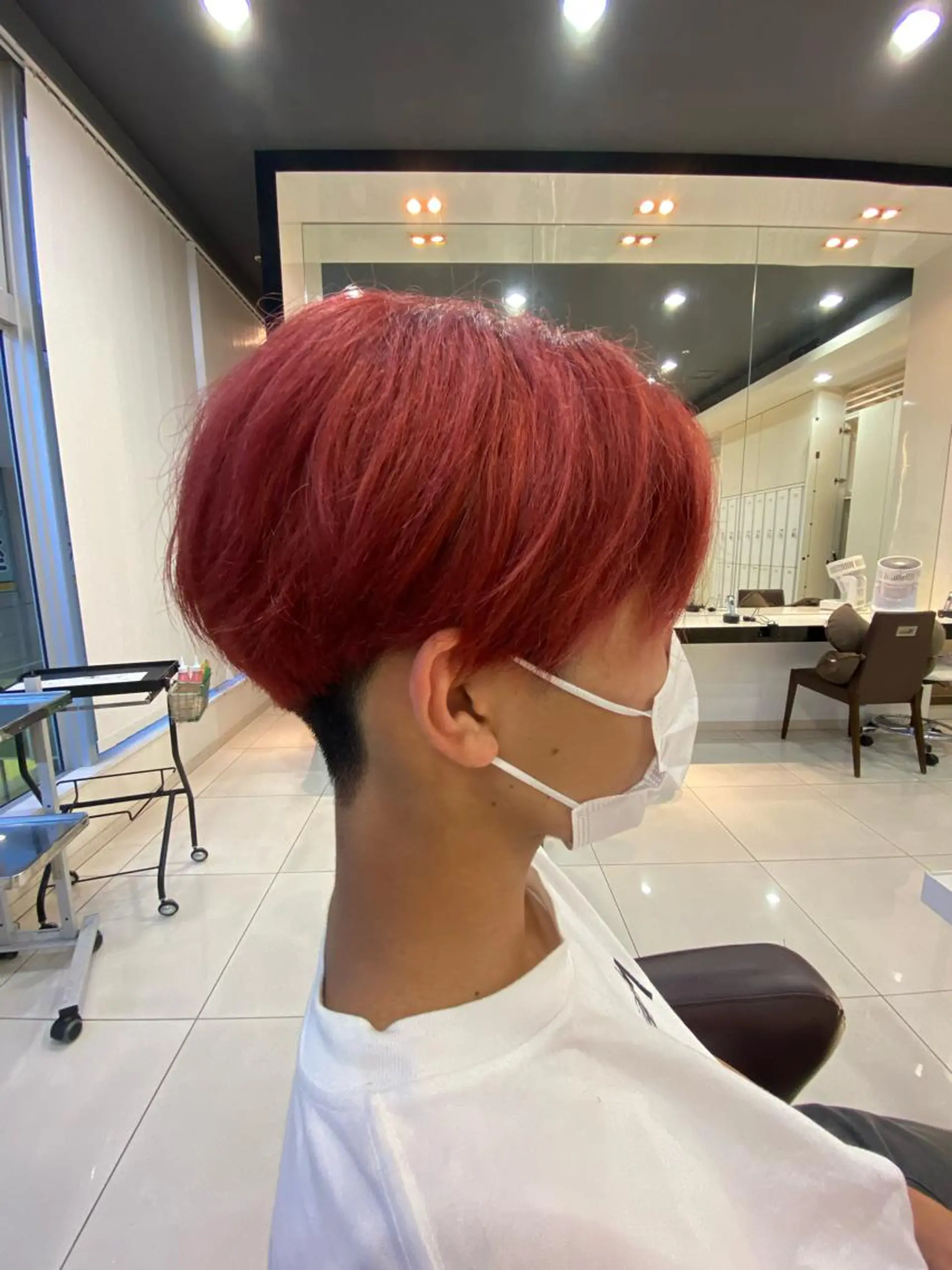 ショート カラー メンズ レッドカラー カット ヘアカラー メンズサロン/戸塚駅 東口3分/冨田大輝のヘアスタイル