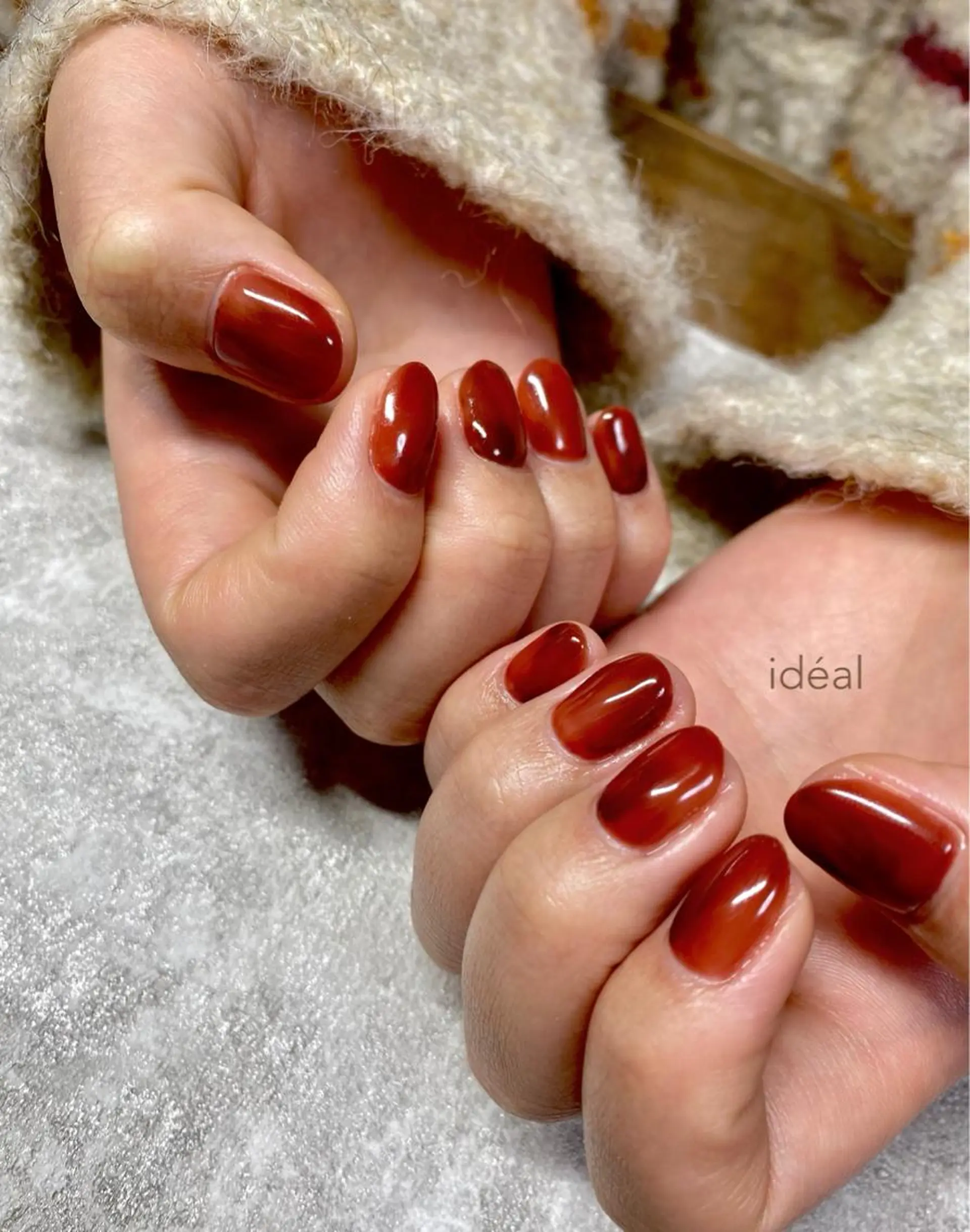 ネイル ブラウン 赤色 ide. Mikiのネイルデザイン