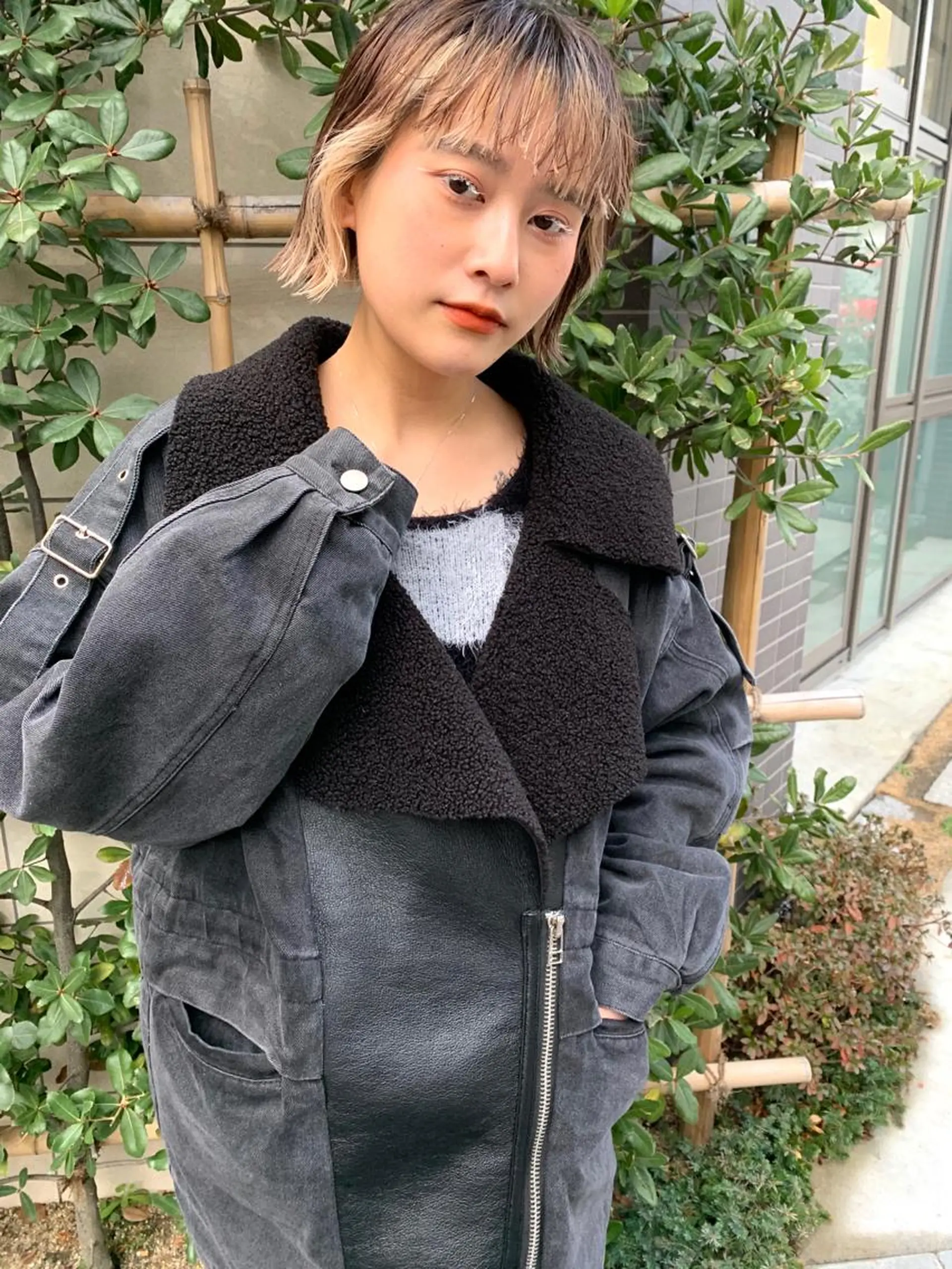 ミディアム 外ハネヘア ヘアカラー トリートメント lok[ロク]  高田馬場のヘアスタイル