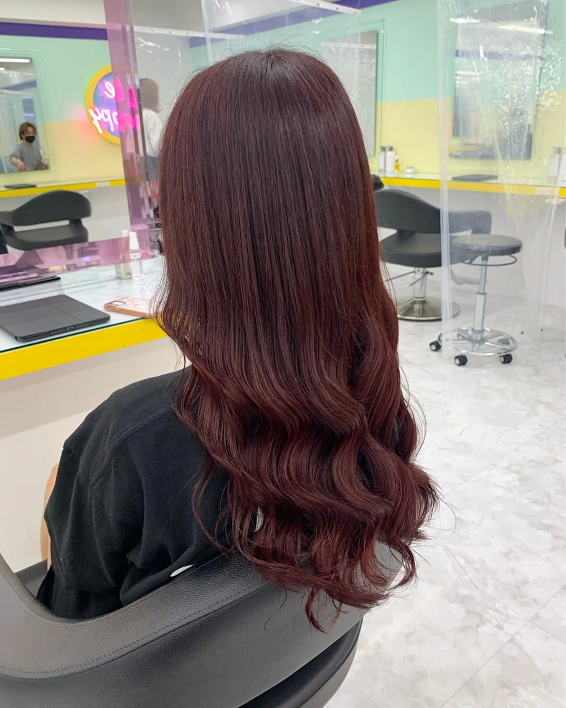ロング ヘアカラー トリートメント ヘッドスパ ヘアセット 🌿透明感カラー‪ 縮毛矯正✨かずきのヘアスタイル