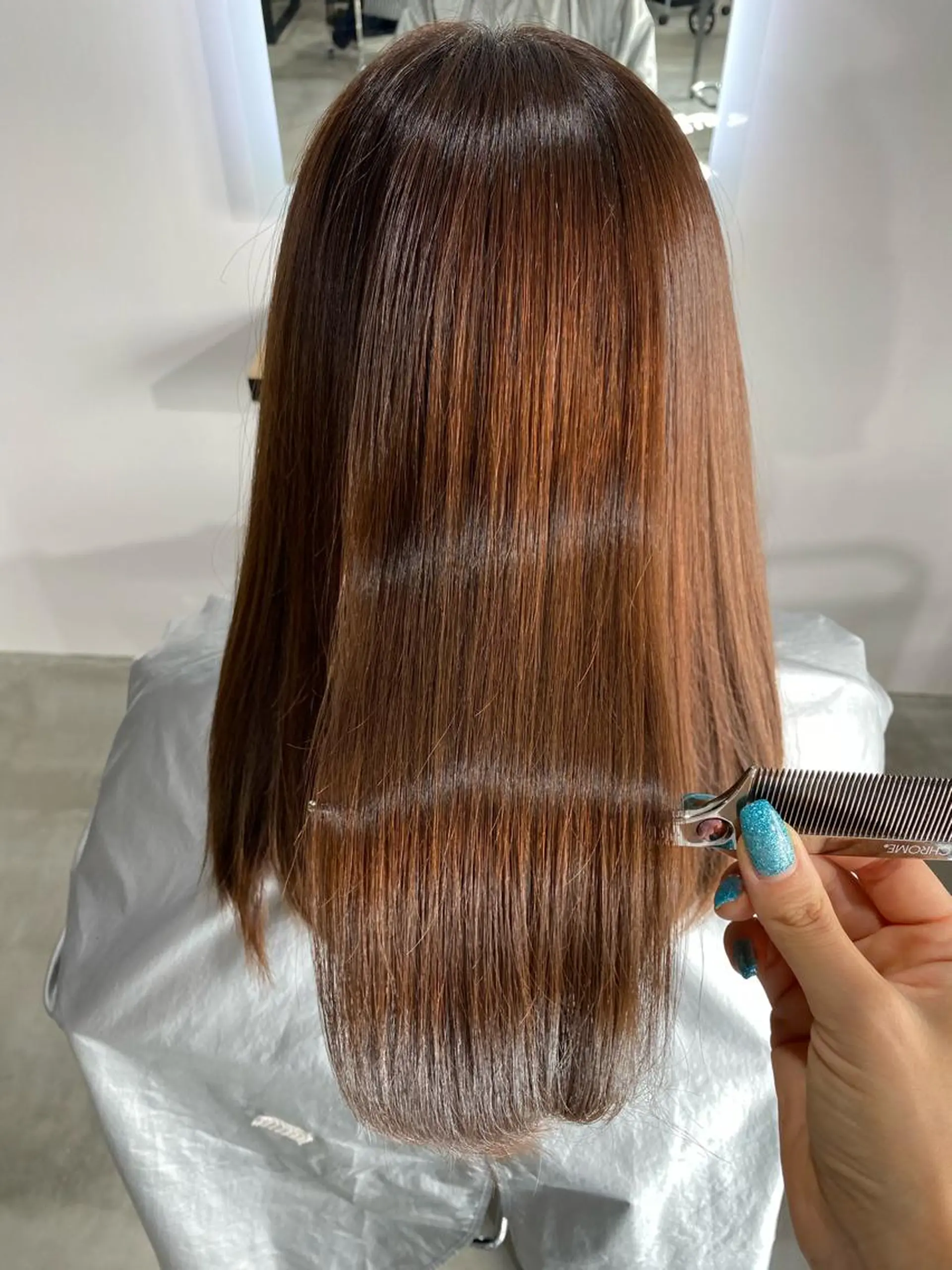 セミロング カラー パーマ トリートメント 美髪クリエイター マリアのヘアスタイル