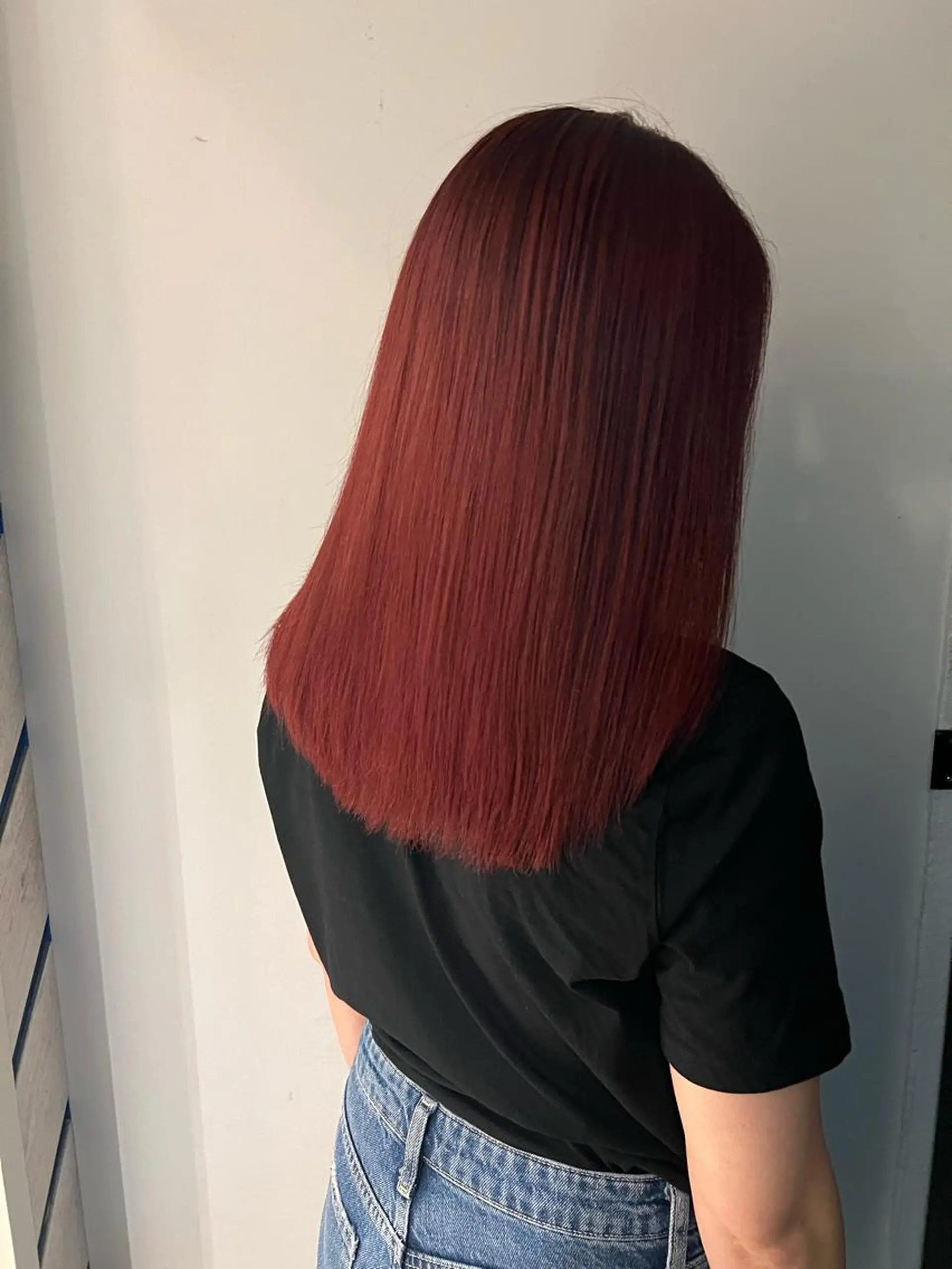 セミロング カラー TACE新宿所属・おさない りくのヘアスタイル