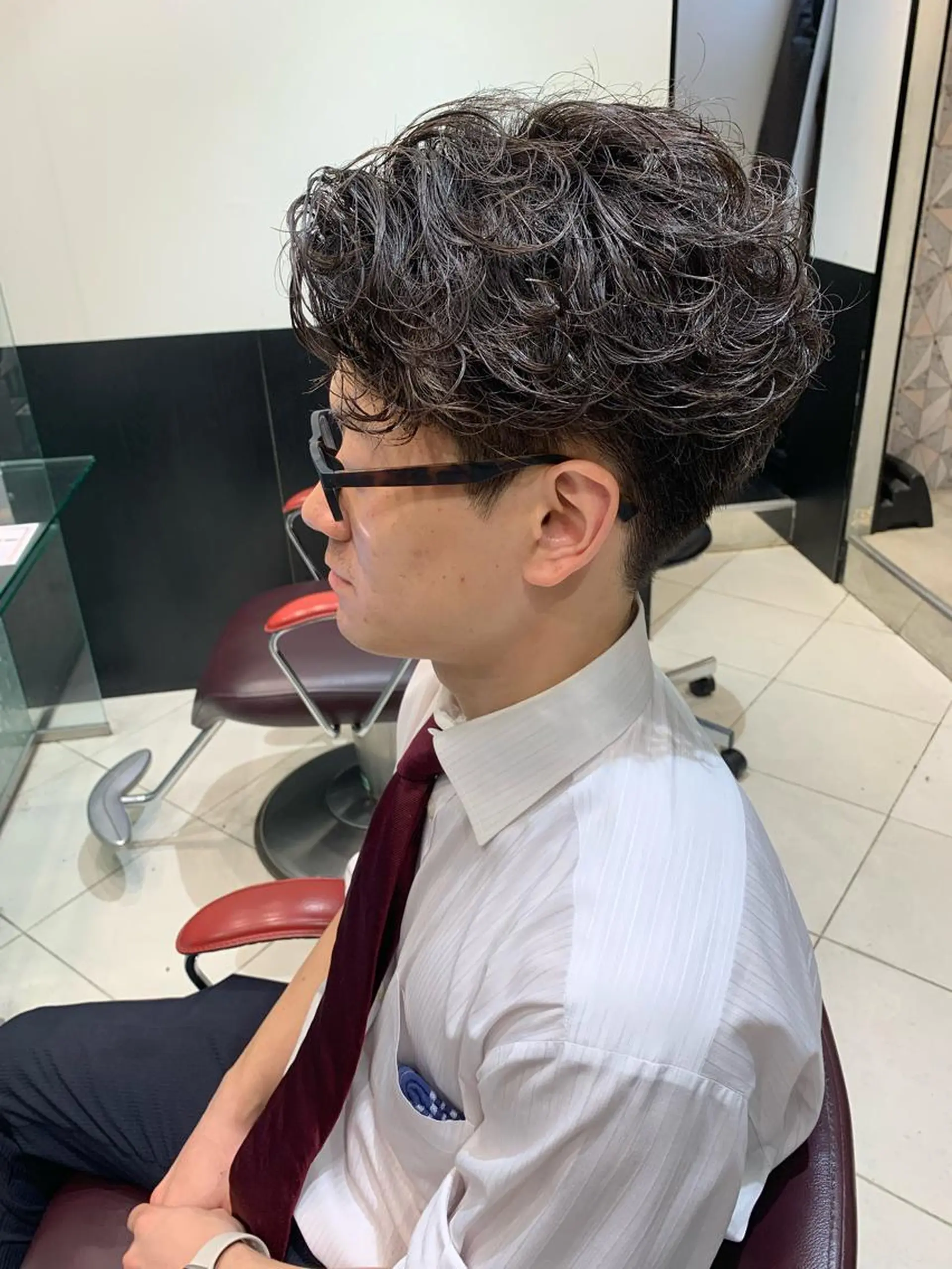 メンズ カット パーマ トリートメント ヘアセット ✨上村 潤平✨メンズヘア✨のヘアスタイル