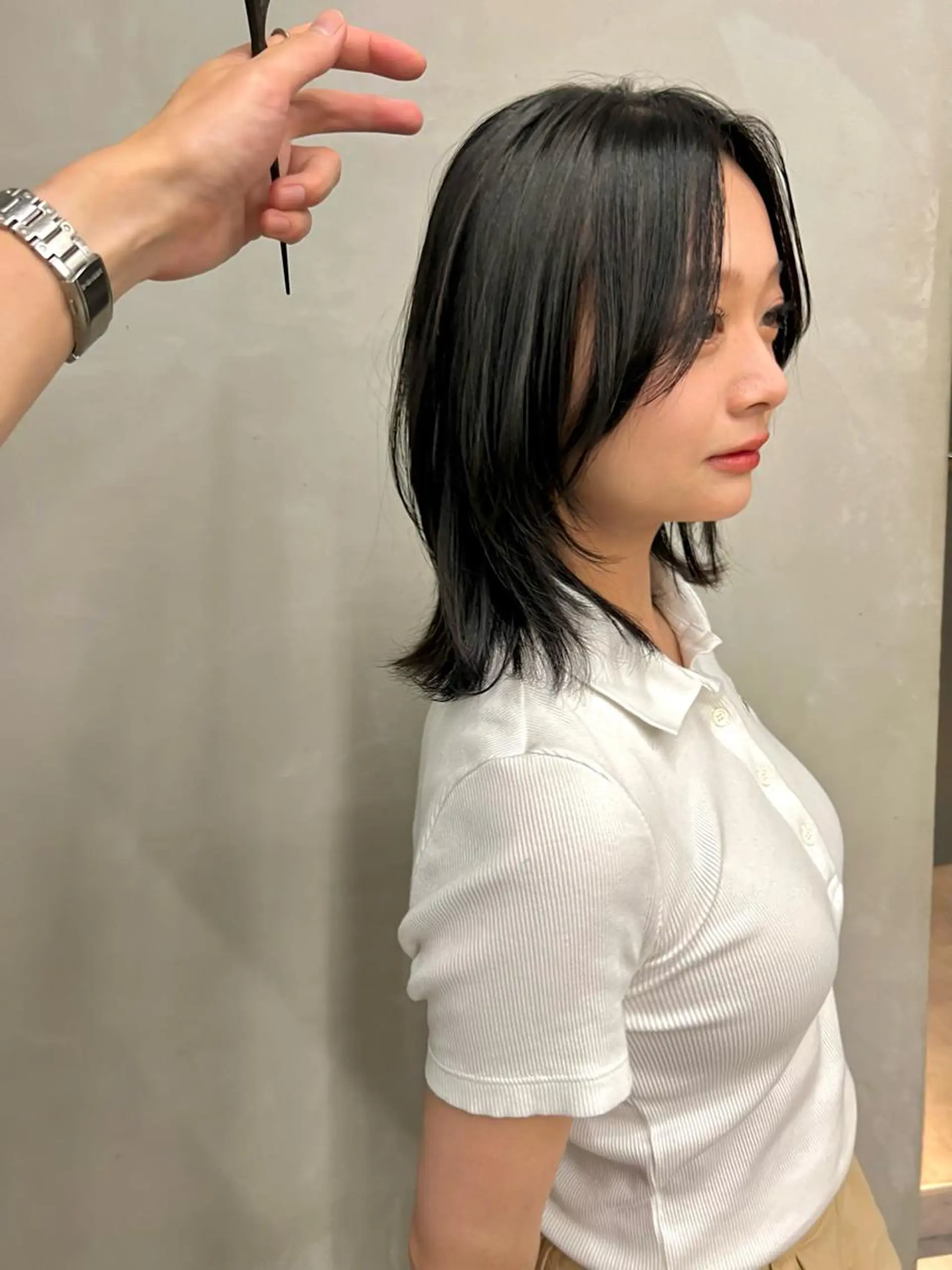 ミディアム パーマ ストレートパーマ カット 縮毛矯正 トリートメント sakoda shunkiのヘアスタイル