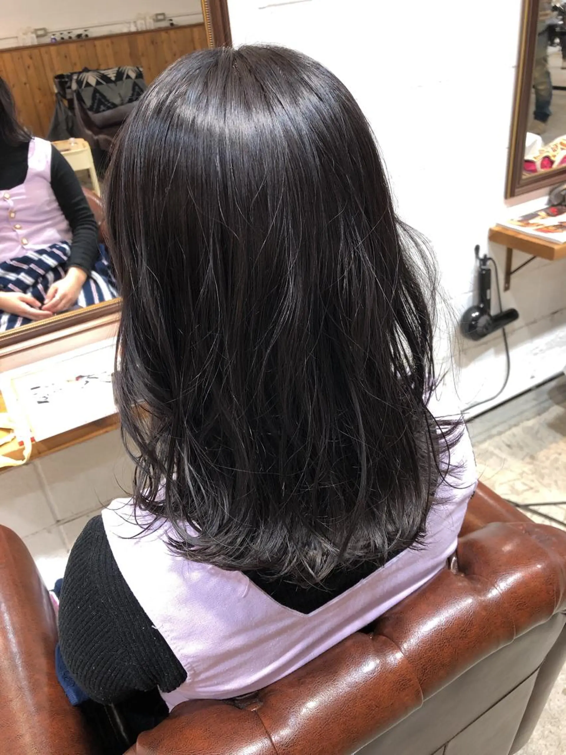 セミロング カラー パーマ ヘアアレンジ メンズ キッズ ネイル マツエク・マツパ メンズ就活ヘア 黒髪 ブルーカラー ブルーブラック ブルー ヘアカラー トリートメント ⭐️ハイクオリティ カラー杉本雄志⭐️のヘアスタイル