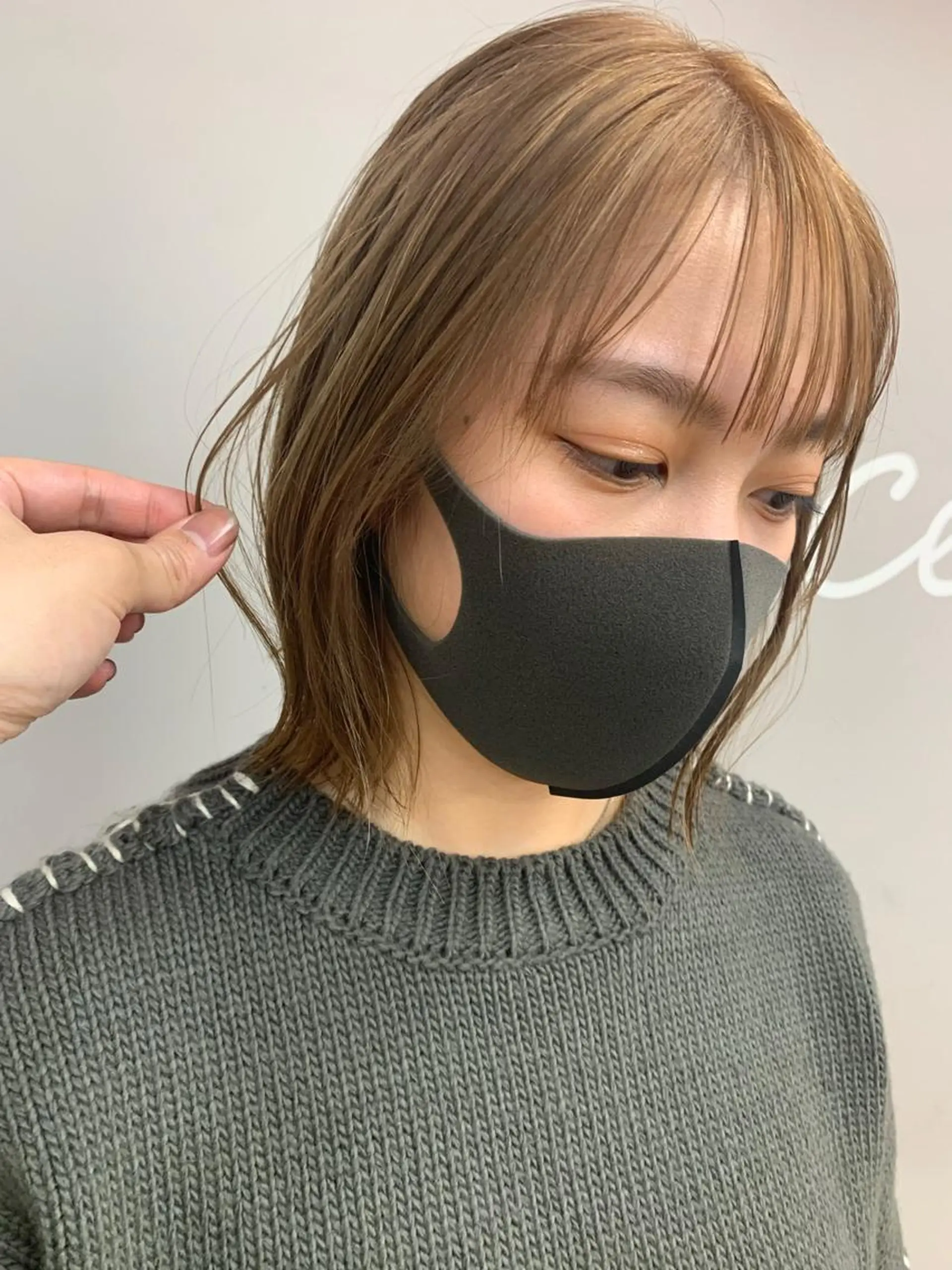 ショート カラー ベージュカラー ミルキーベージュ SALOWIN神戸三宮店所属・【美髪を叶える】中谷 彰宏（アキ)のヘアスタイル