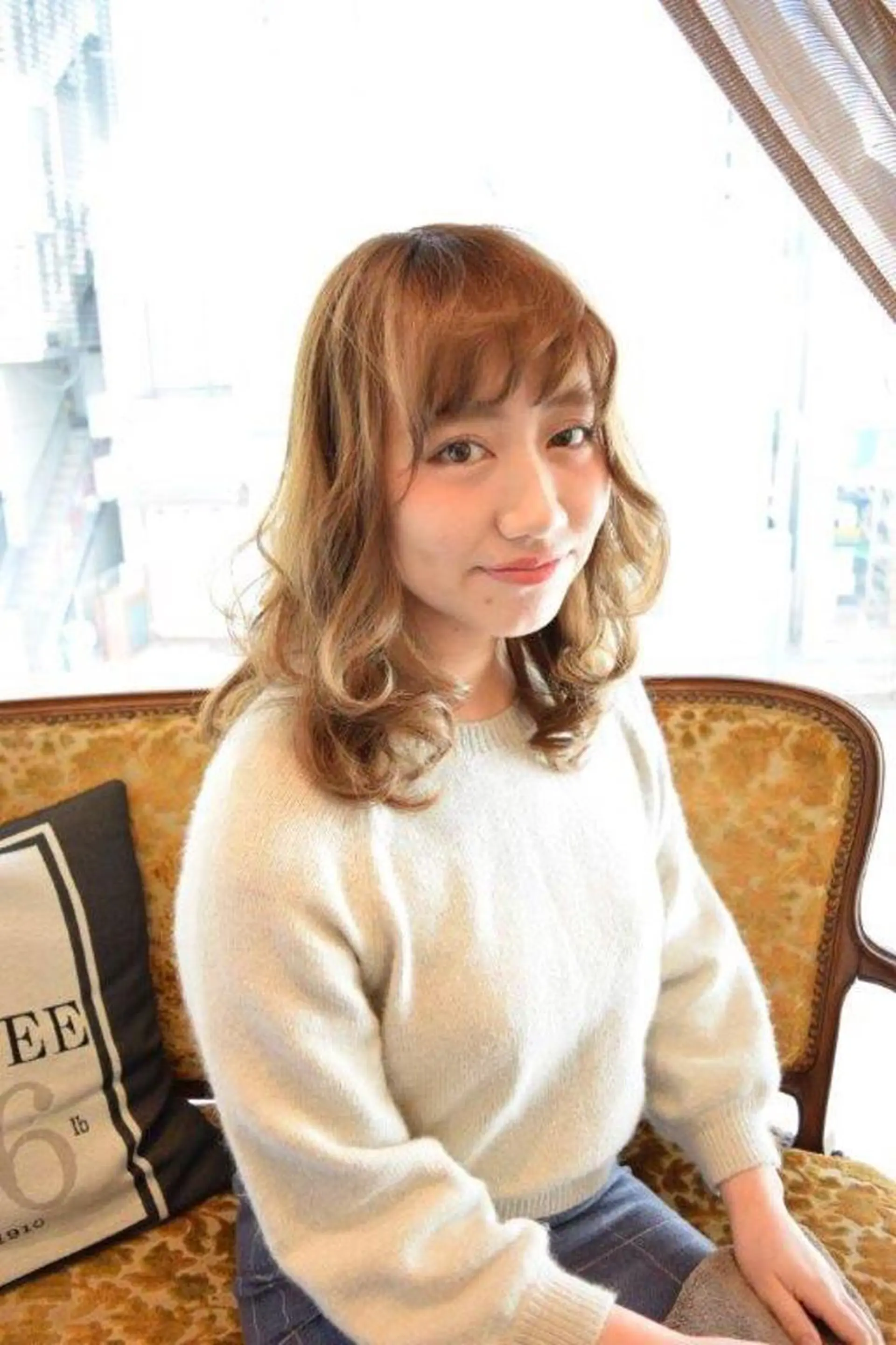ミディアム セミロング ロング カラー パーマ 高橋 隆一のヘアスタイル
