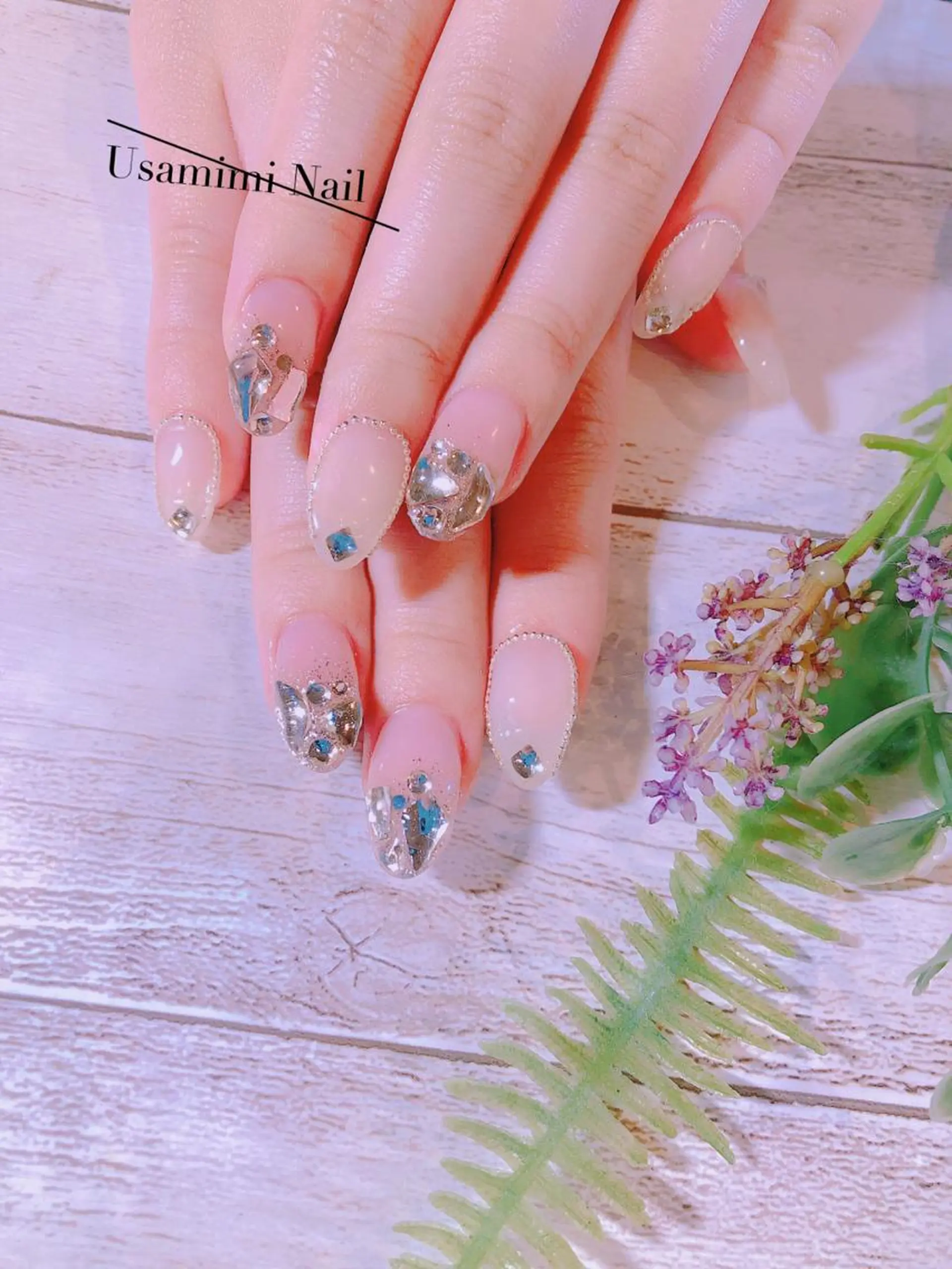 ネイル 💕🐰うさみみ🐰 💕猫と触れ合い✨のネイルデザイン