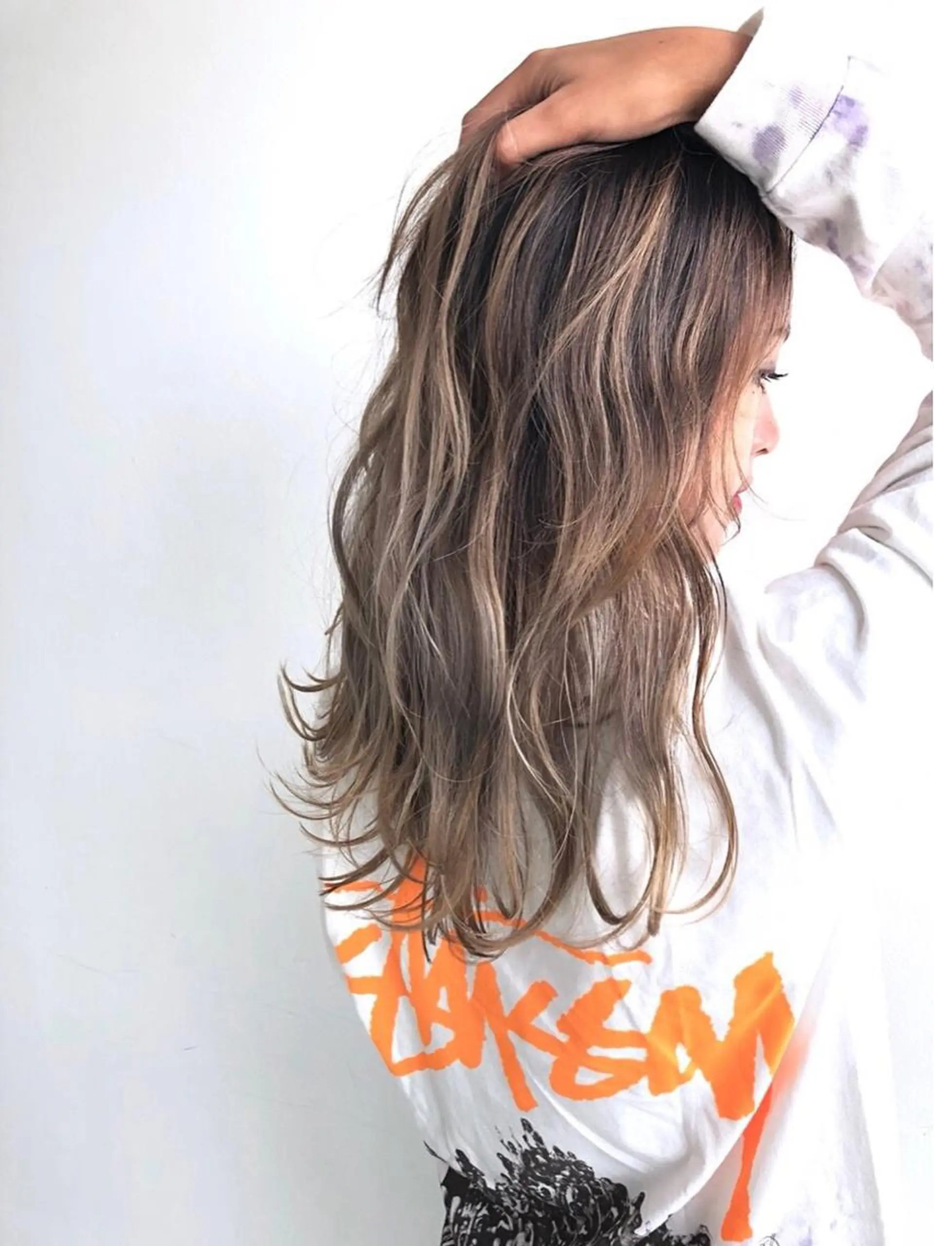 セミロング カラー カット ヘアカラー ボブ/ハイトーン 立川loose 下田のヘアスタイル