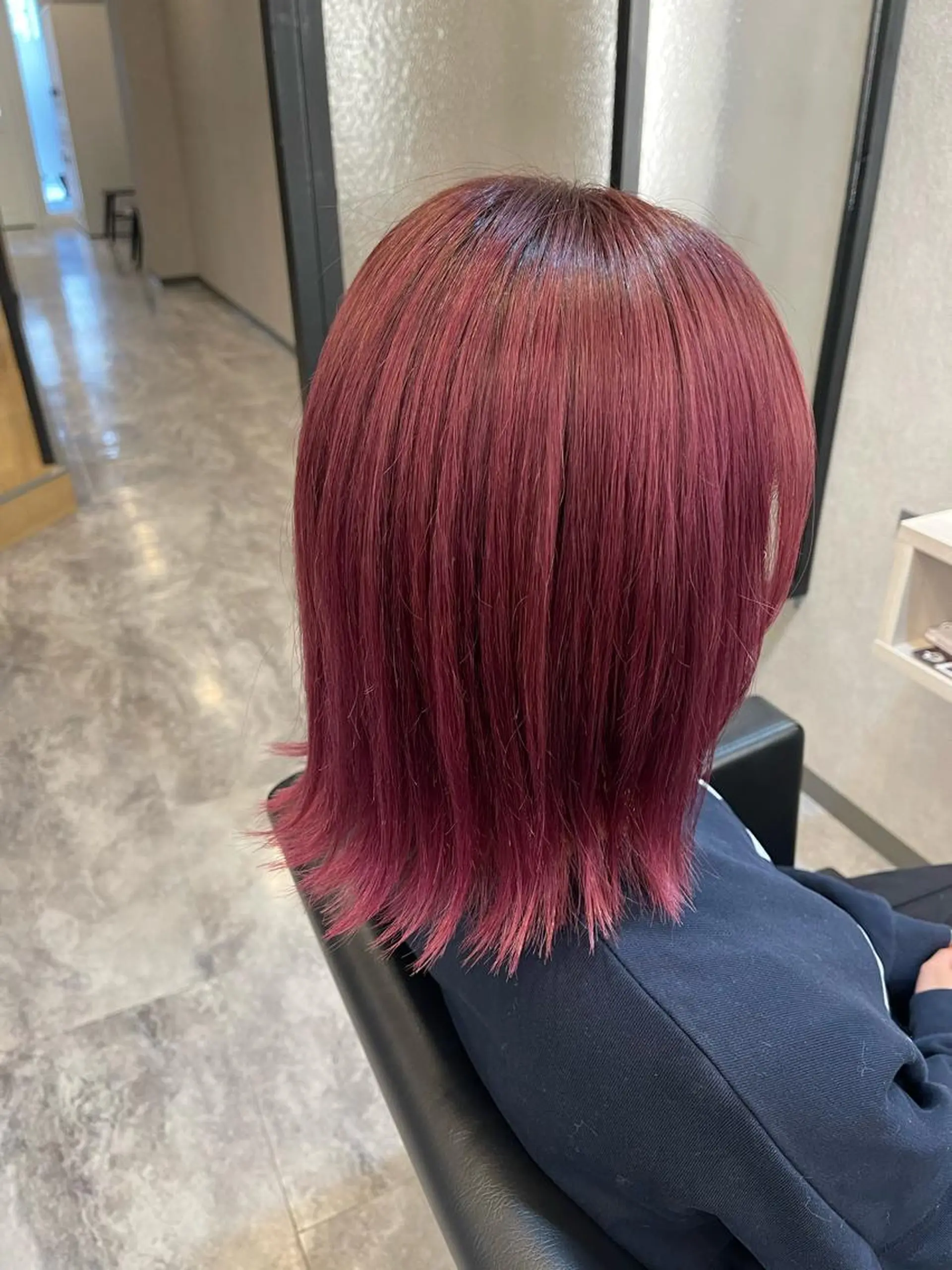 ミディアム カラー ブリーチ ピンクカラー バイオレットカラー ヘアカラー トリートメント Unfrose(アンフローズ)所属・猪ノ原 弘子のヘアスタイル
