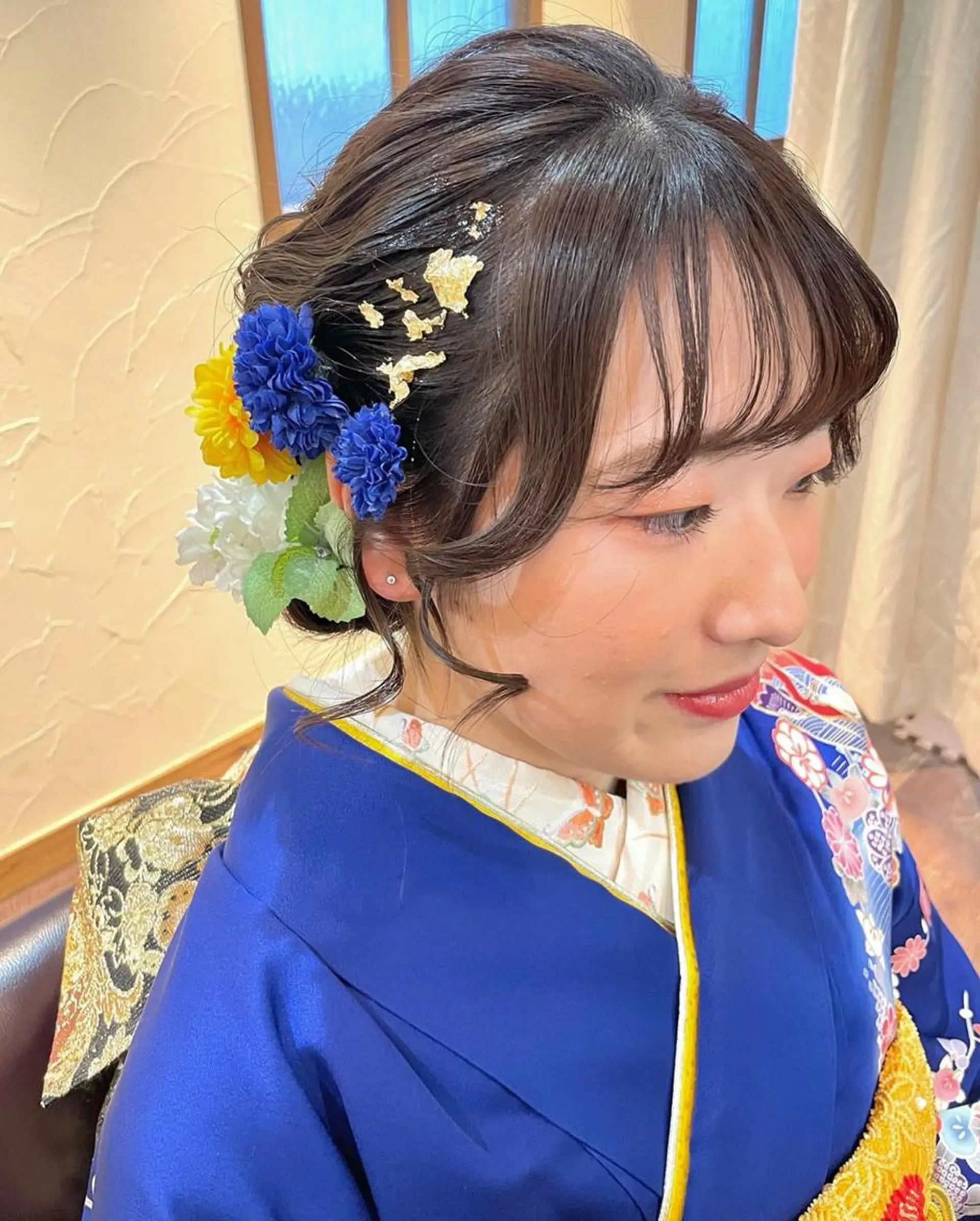 ミディアム カラー パーマ ヘアアレンジ メンズ キッズ ネイル マツエク・マツパ 成人式 オレンジ カラーマツエク 成人式 成人式 🫧垢抜けヘア🫧 SHIORIのヘアスタイル