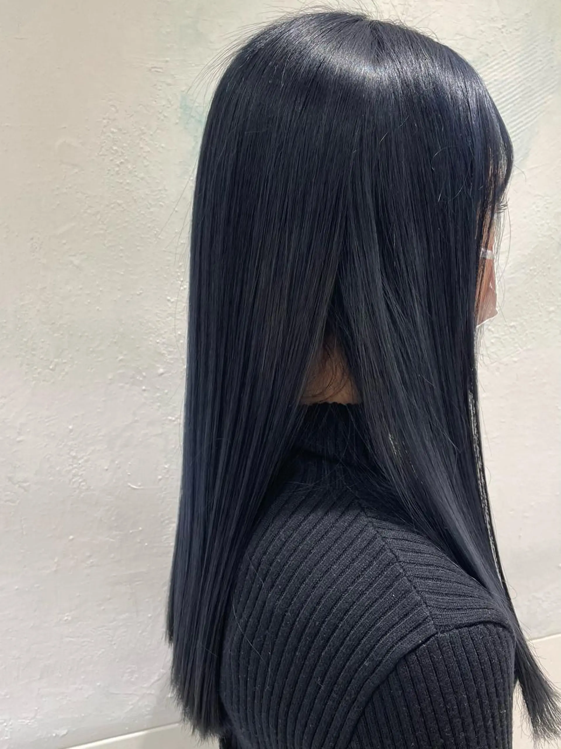 ロング カラー ブルーカラー ネイビーカラー 🌟当日予約OK🌟 西野楓加のヘアスタイル