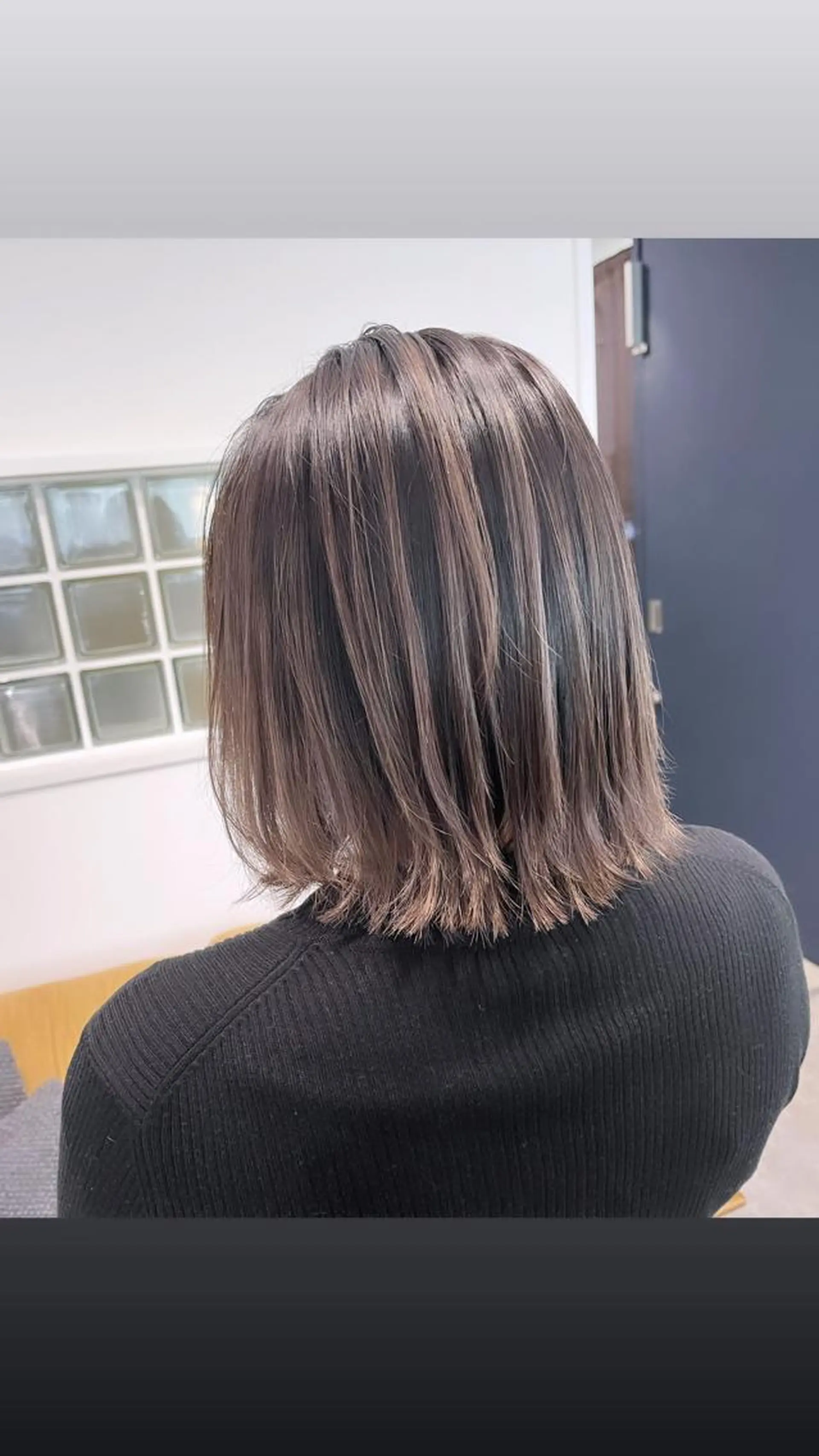 ミディアム カラー バレイヤージュ レイヤーカット JIL BLAN 京都所属・RU RIのヘアスタイル