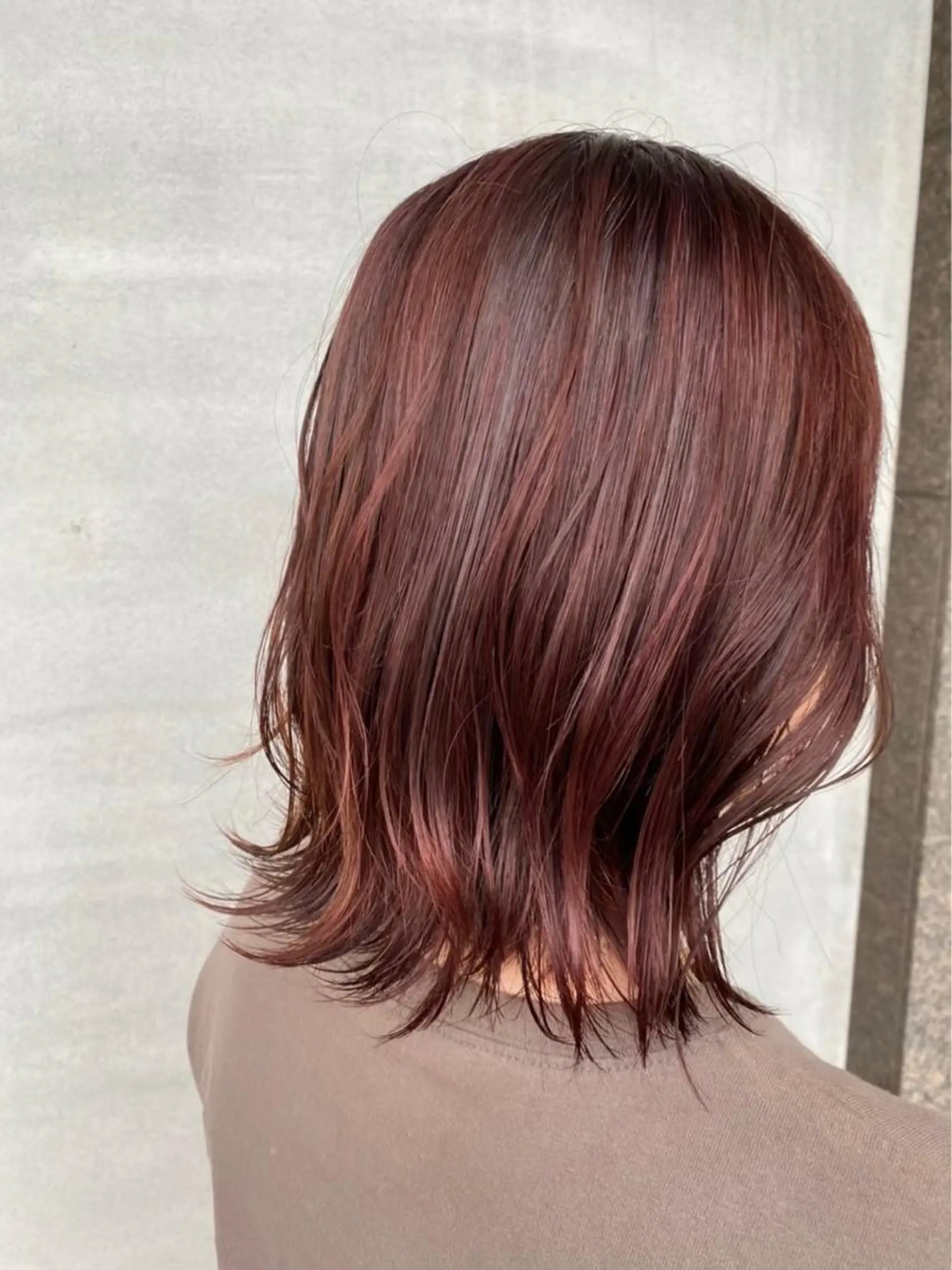 カラー ブラウンカラー レッドカラー ヘアカラー 田中 紫苑のヘアスタイル