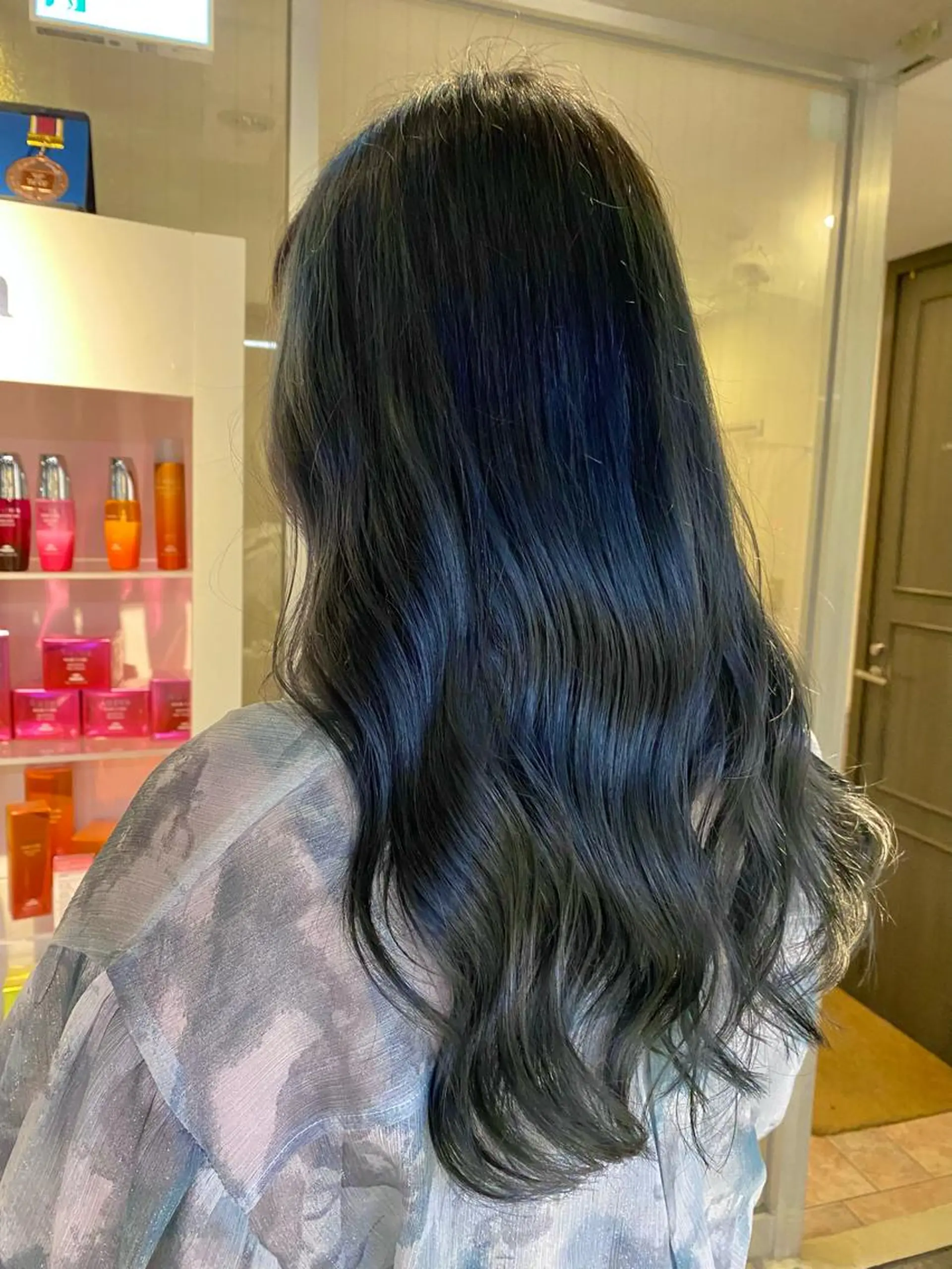 ロング カラー ネイビーカラー デザインカラー/ kanae🌱のヘアスタイル
