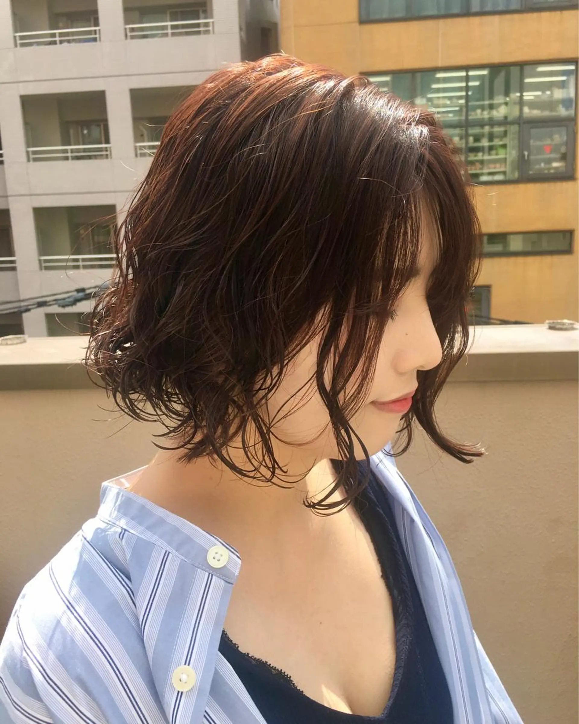 ショート カラー パーマ ショートボブ ハンサムショート ブリーチ ケアブリーチ ハイライトカラー カット ヘアカラー KEPKA ヤマグチ 天神 今泉のヘアスタイル