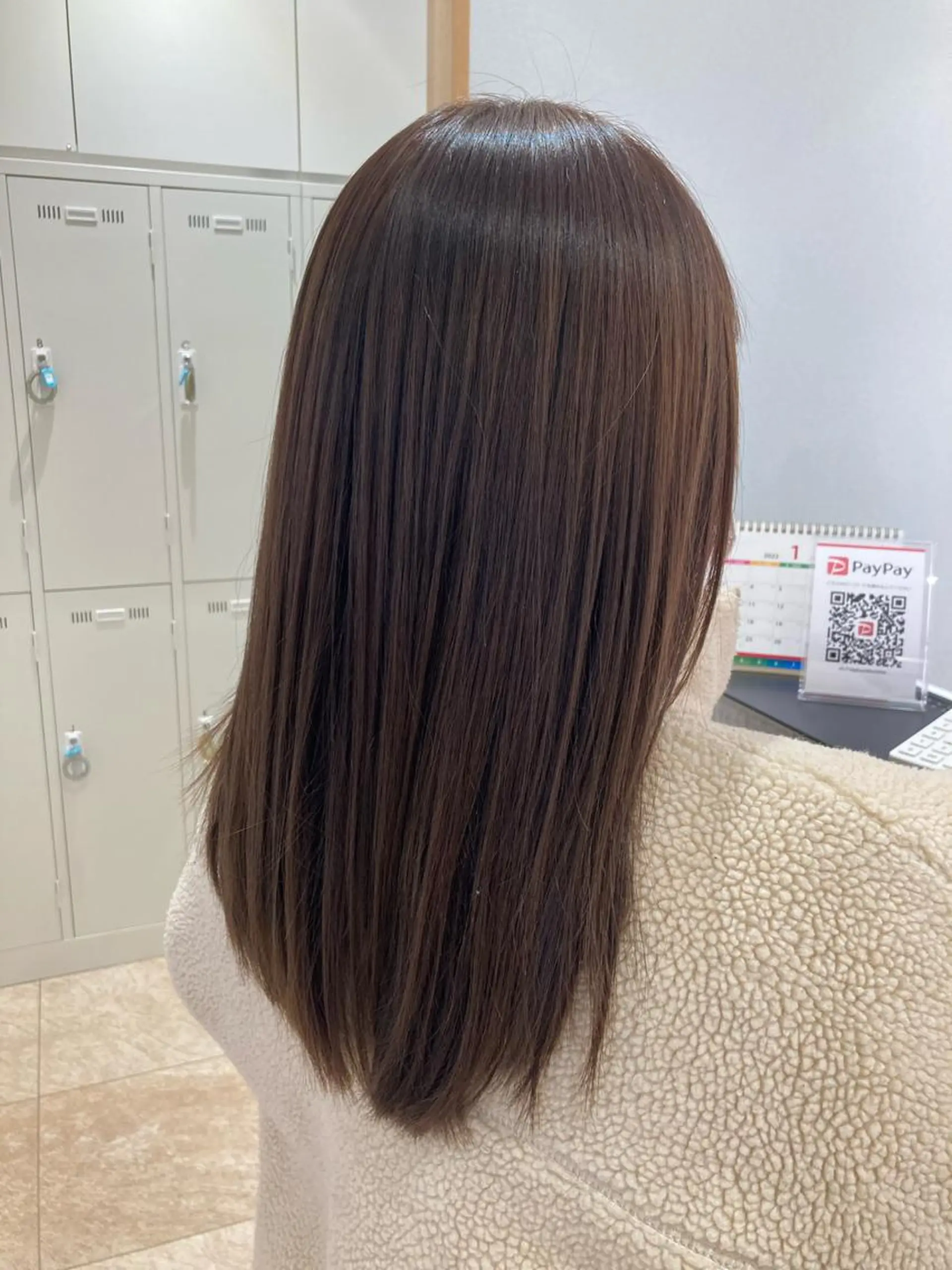 ロング カラー ベージュカラー 野村 さなみ✨ぱっつんボブのヘアスタイル