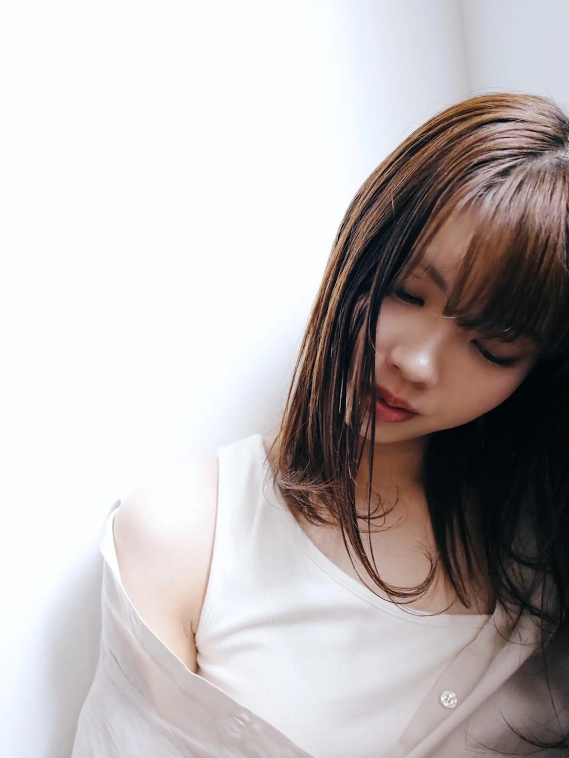 ミディアム カラー ウルフ、ボブ美容師 今井のヘアスタイル
