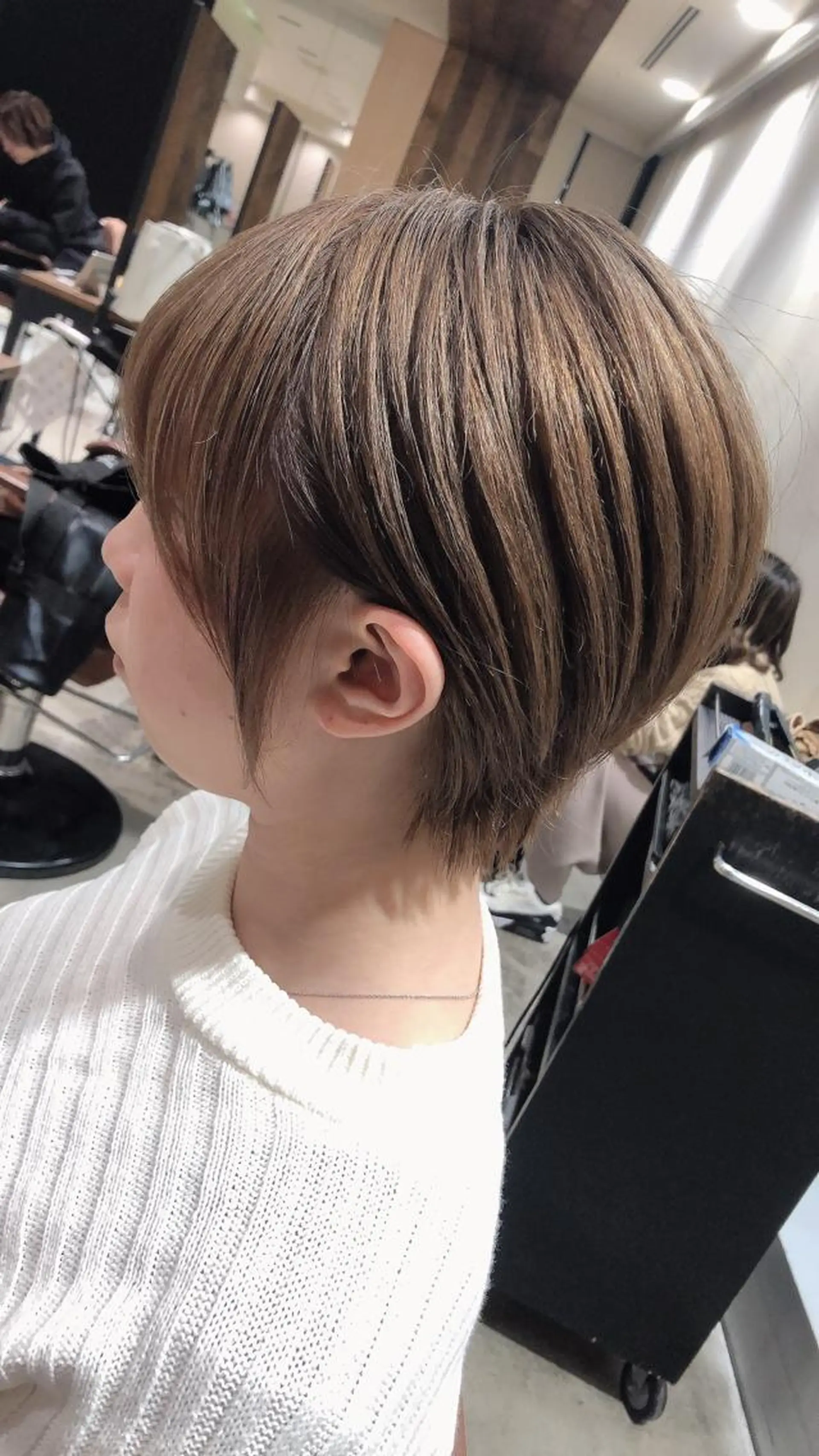 ショート ショートヘア カット トリートメント 顔まわりの神様✨ 透明感カラー藤嶋秀幸のヘアスタイル