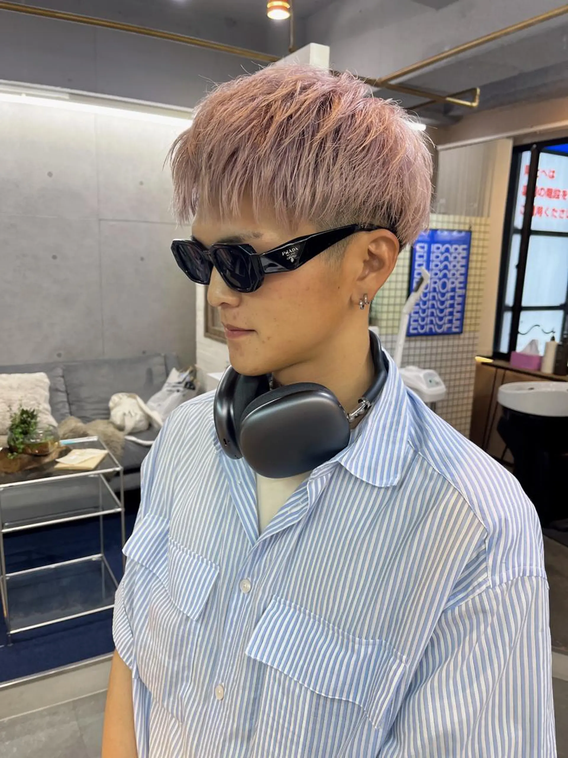 ショート カラー メンズ カット ヘッドスパ MIES amane(アマネ)のヘアスタイル