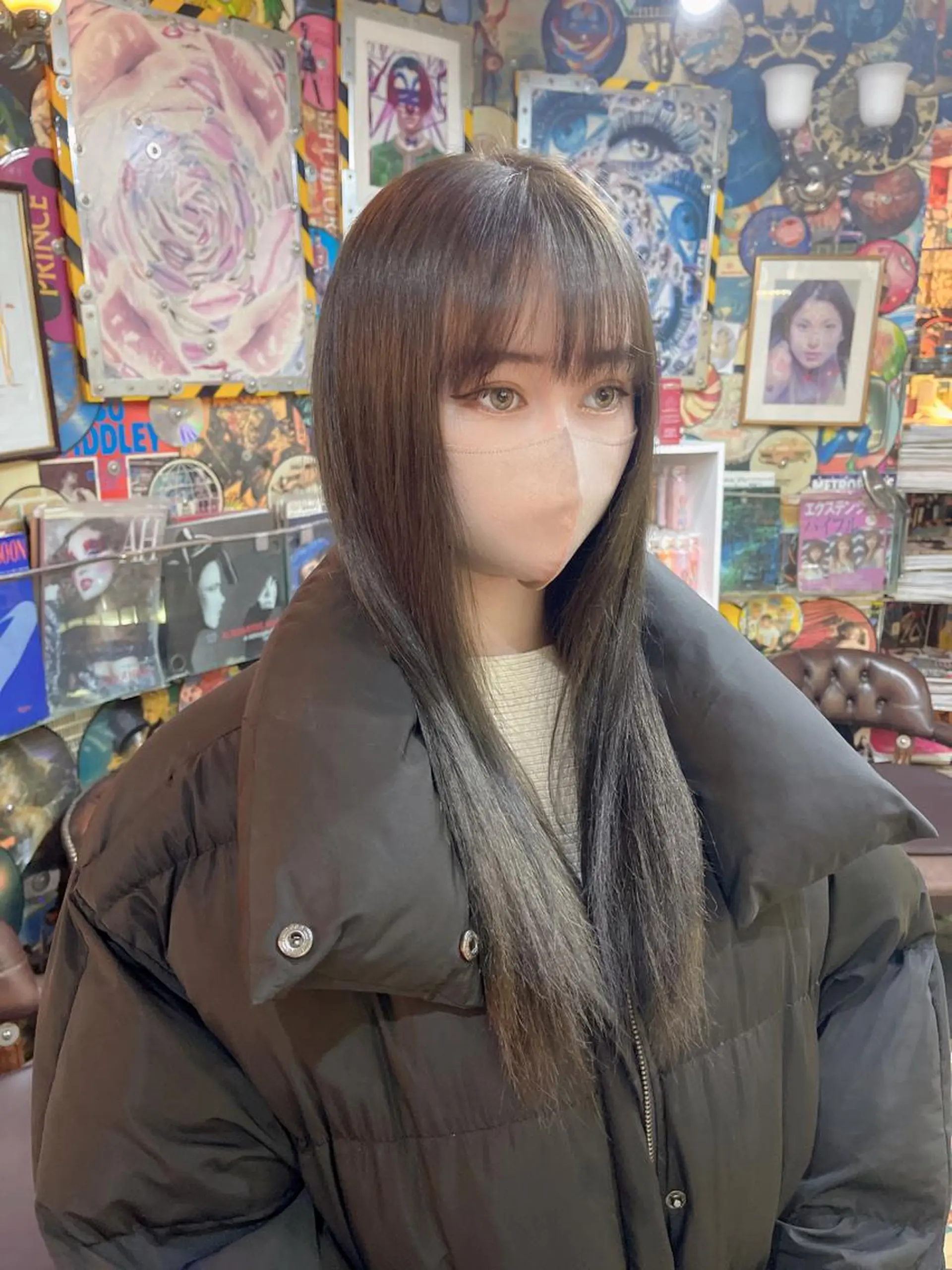 セミロング カラー ヘアアレンジ ダークグレー ダークグレージュ グレージュ haco+所属・🌈派手髪エクステ ブレイズ🌈ひろとのヘアスタイル