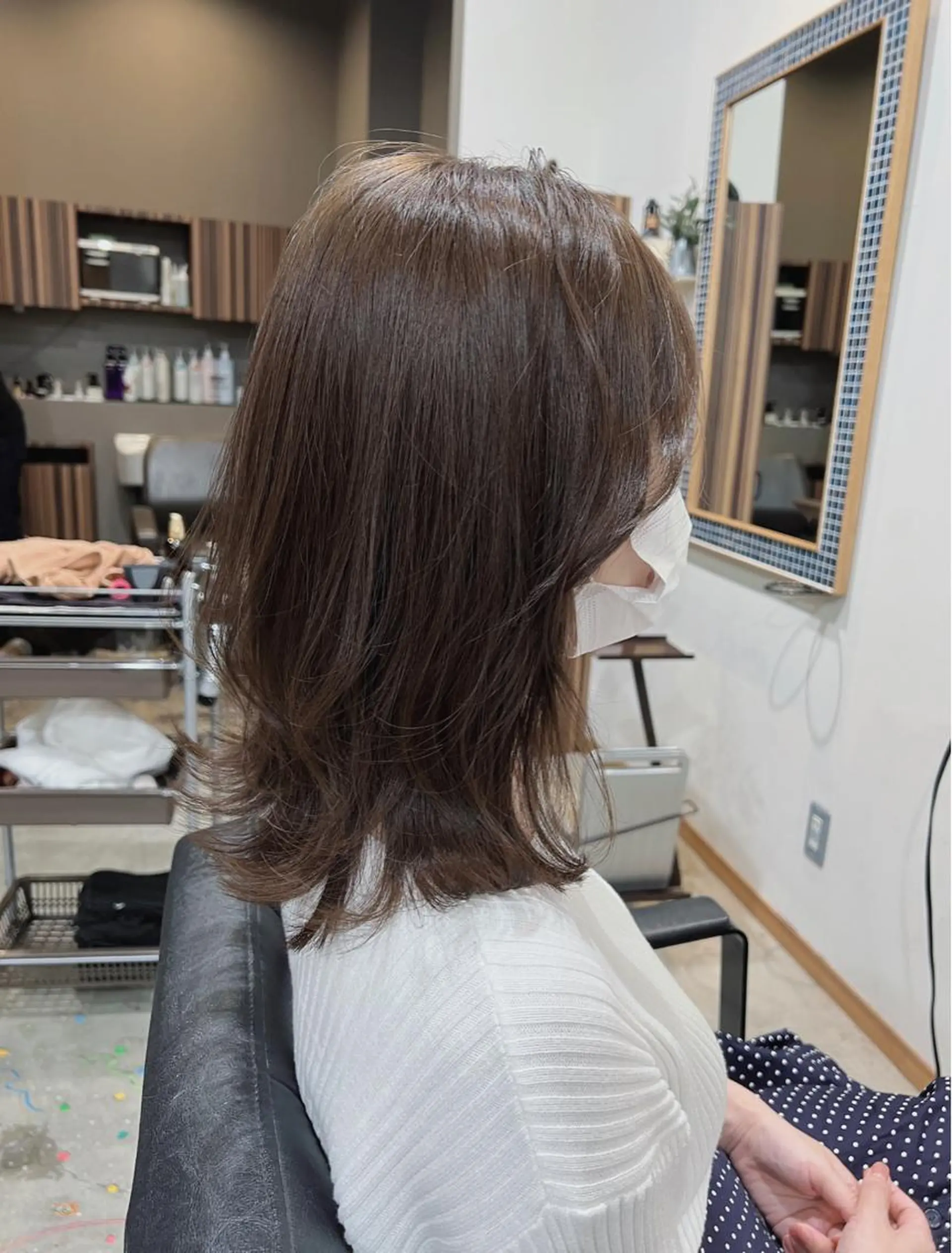 ミディアム カラー ヘアアレンジ キッズ バレイヤージュ ベージュカラー ブリーチ ケアブリーチ 透明感カラー カット ヘアカラー トリートメント 五反田　美容院☆張 明星☆韓国ヘアのヘアスタイル