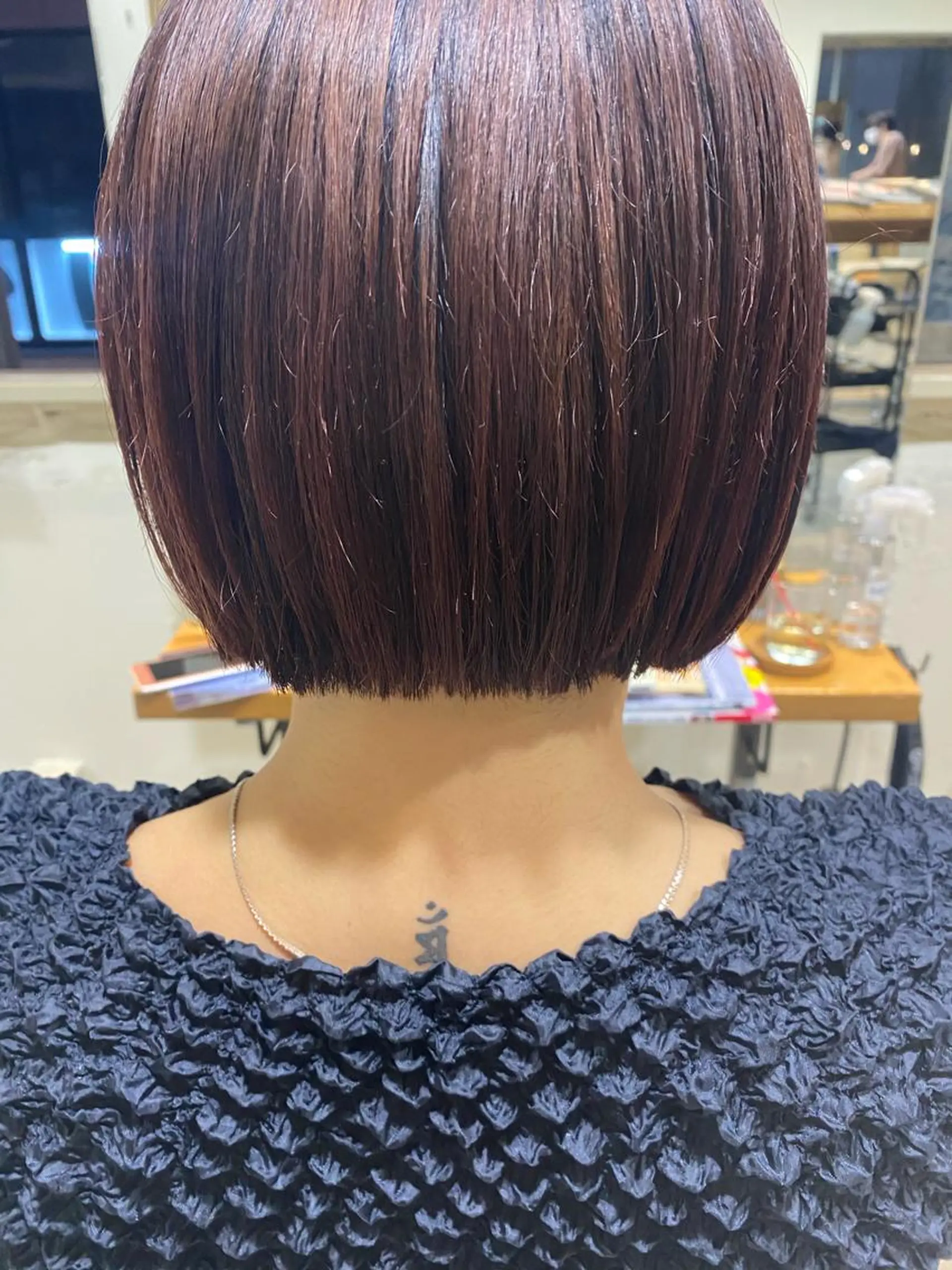 ショート カラー ブラウンカラー カシス ボブ パーマ美容師 hanaのヘアスタイル