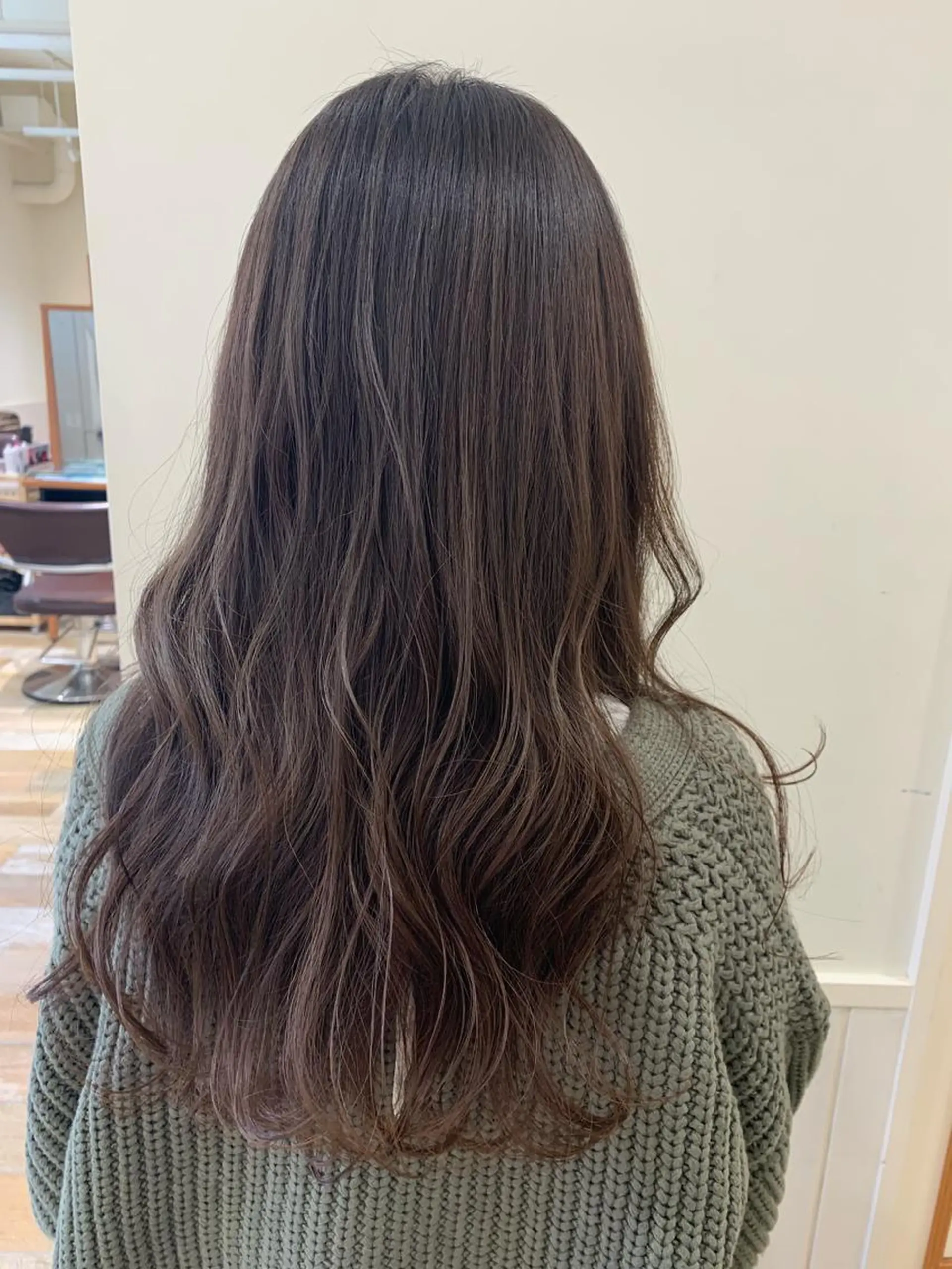 ロング カラー カット ヘアカラー トリートメント ぱつっとボブ/ 小野あかねのヘアスタイル