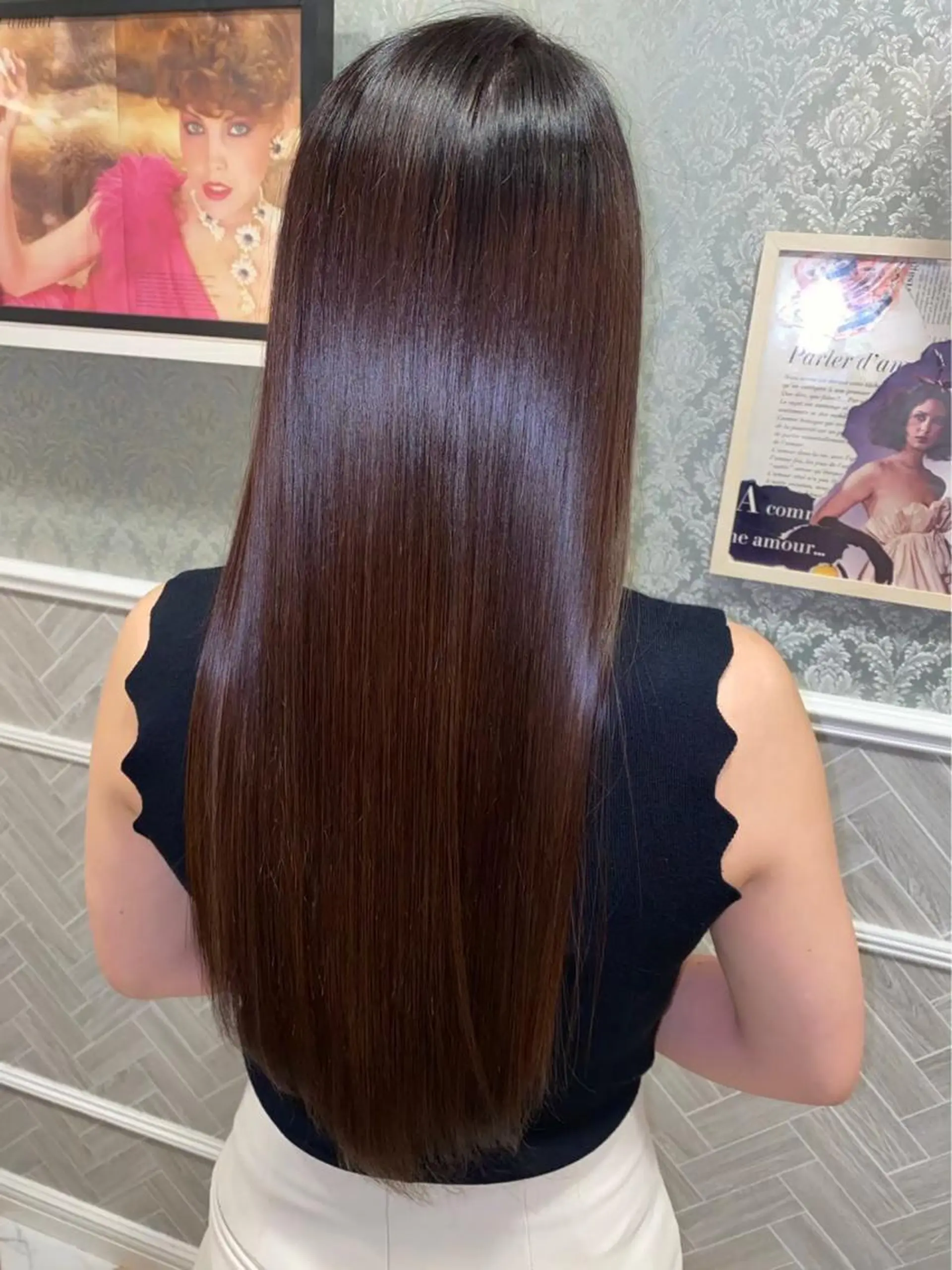 ロング レイヤー🤍 ベージュ🤍　聖奈のヘアスタイル