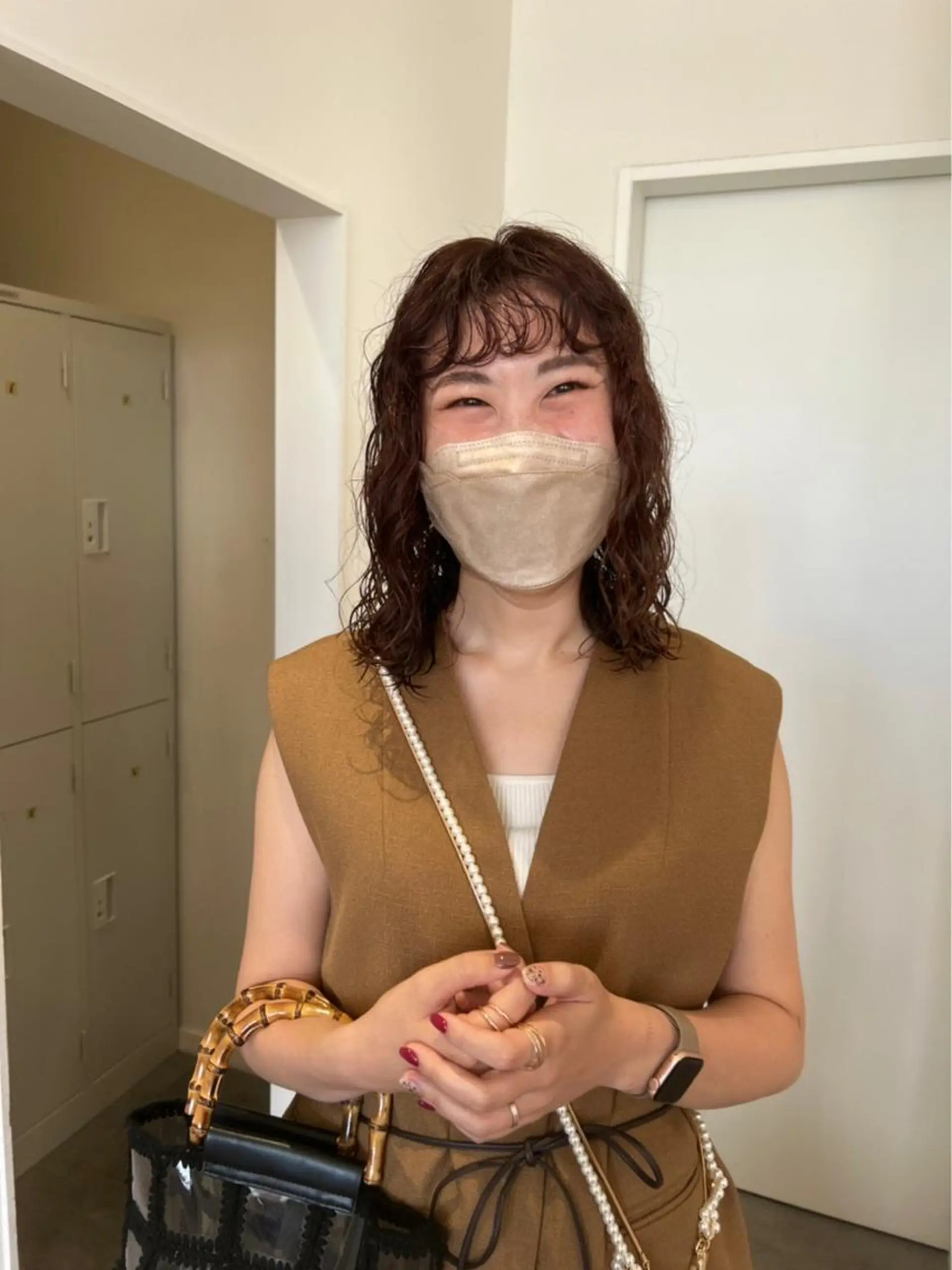 ミディアム パーマ 髙橋奈緒子 ⭐︎newi京橋のヘアスタイル