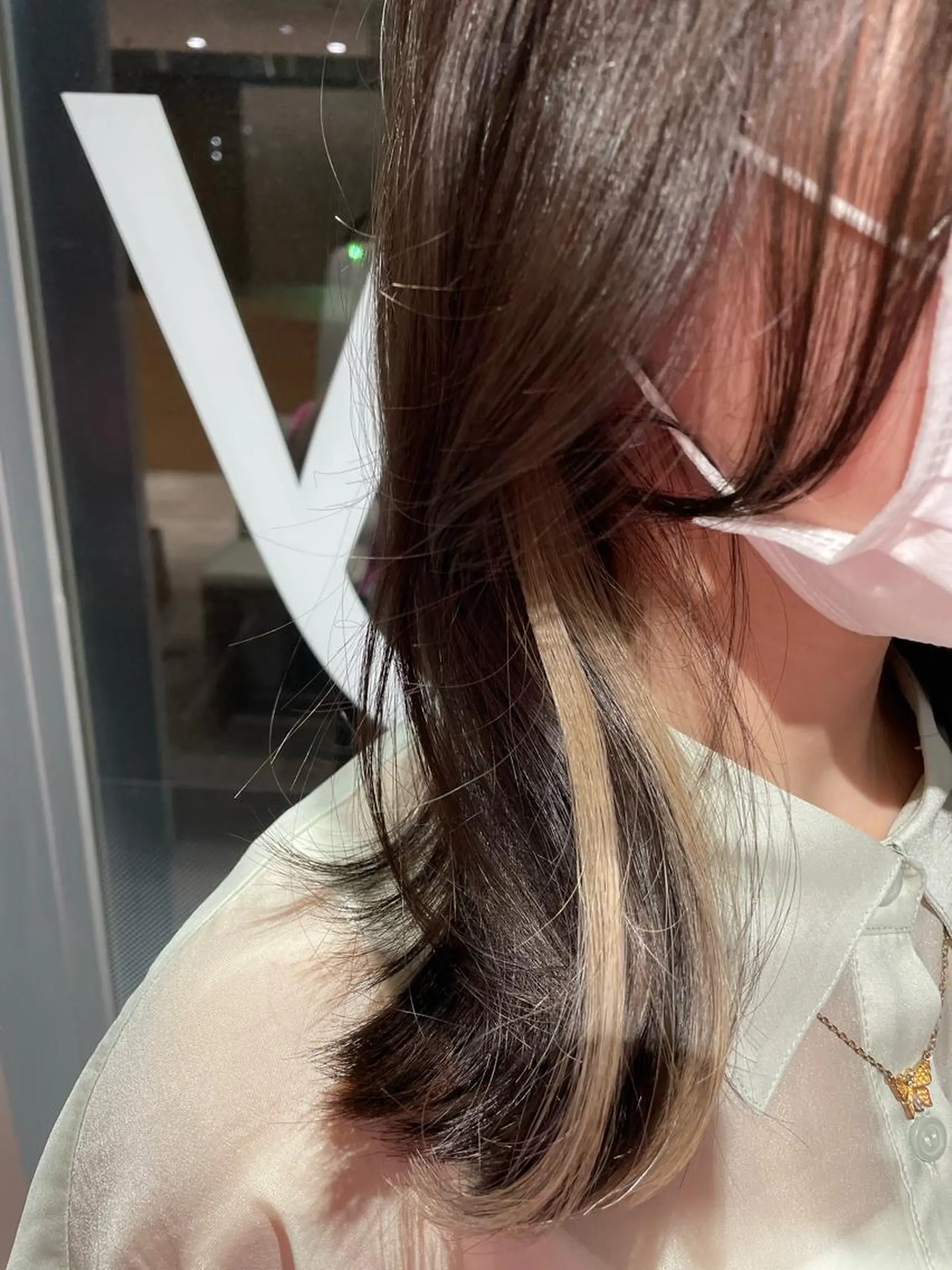 セミロング カラー ブリーチ 💖美髪矯正／透明感 カラー💖のぞみのヘアスタイル